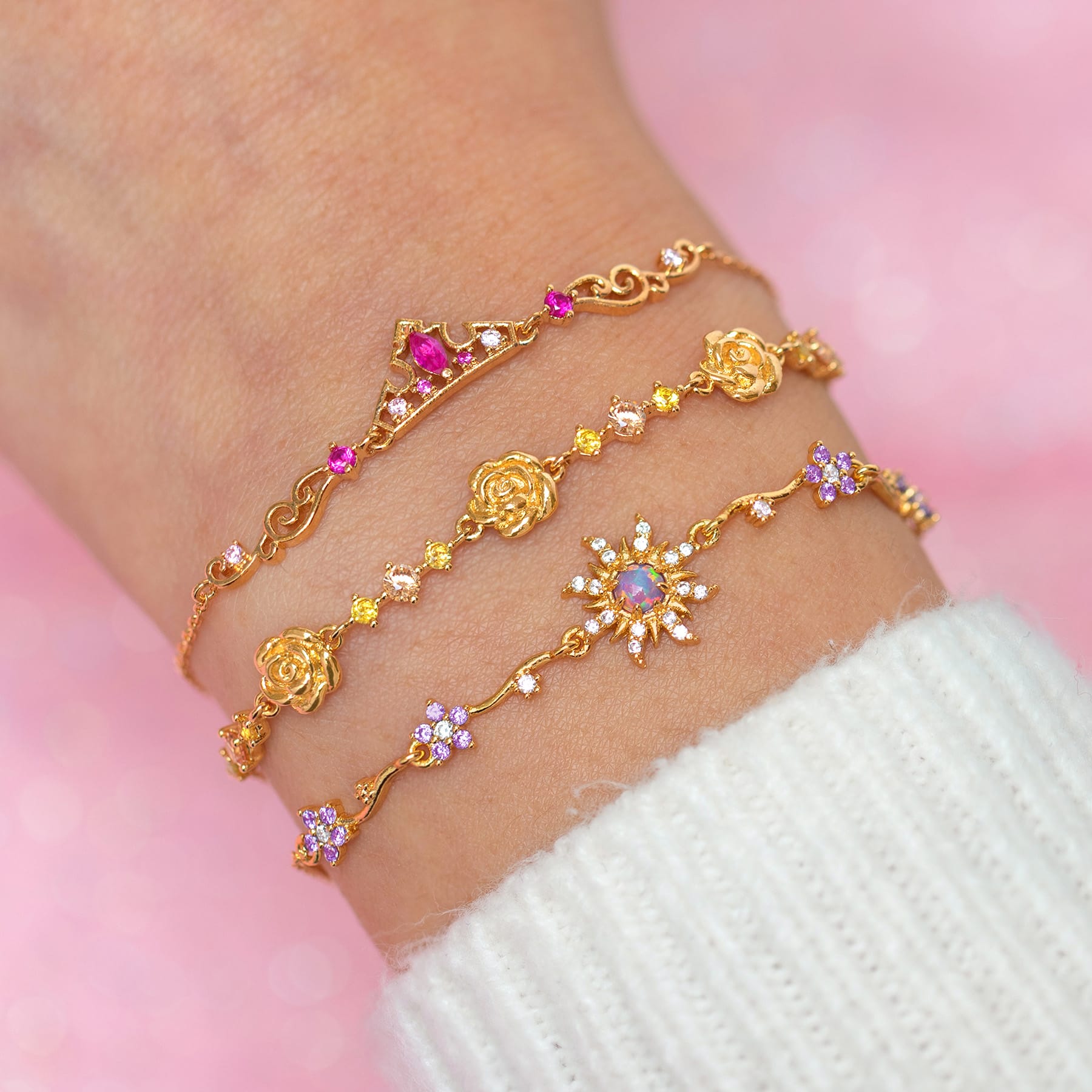 Disney Beauty & The Beast Enchanted Rose Bracelet