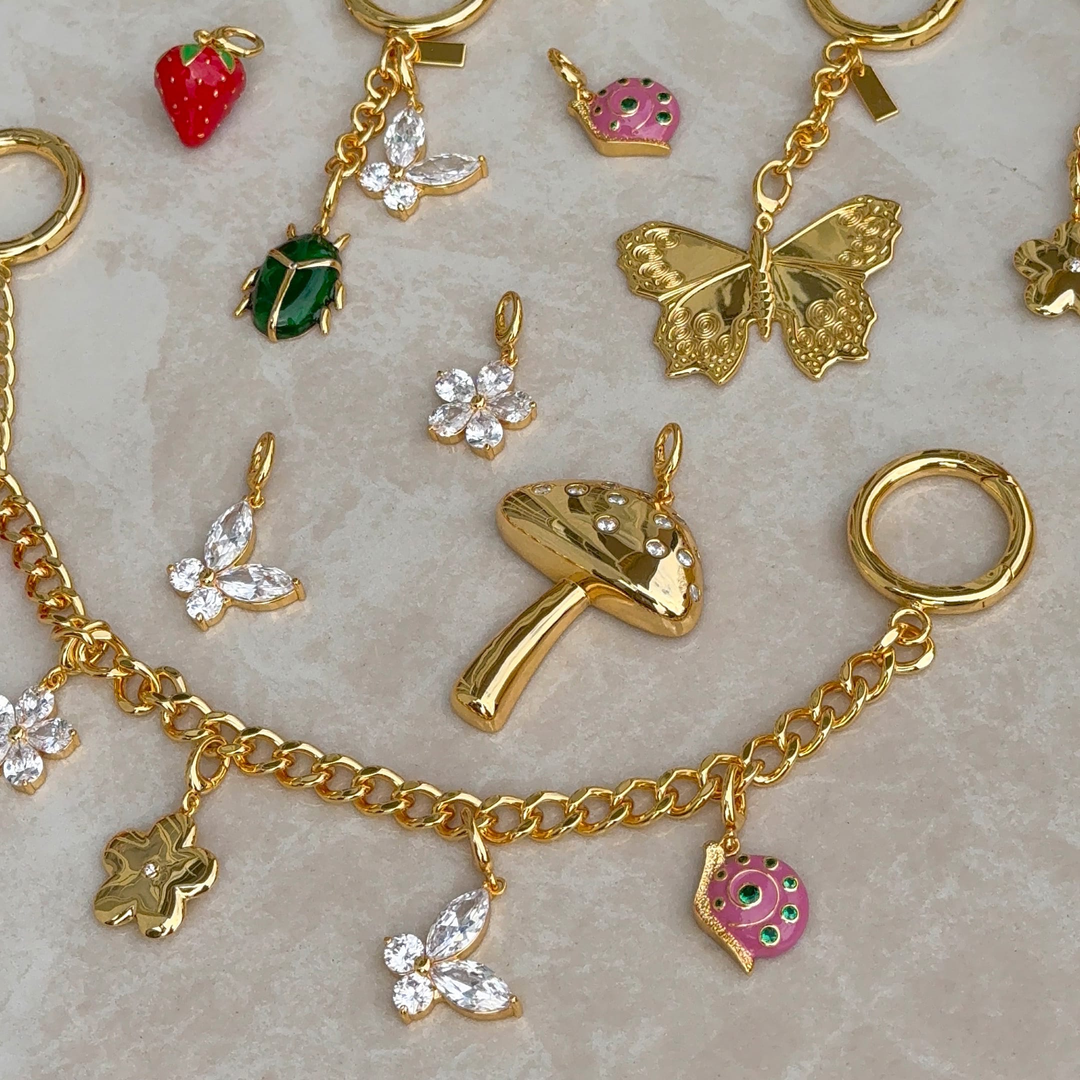 Butterfly Gem Bag Charm