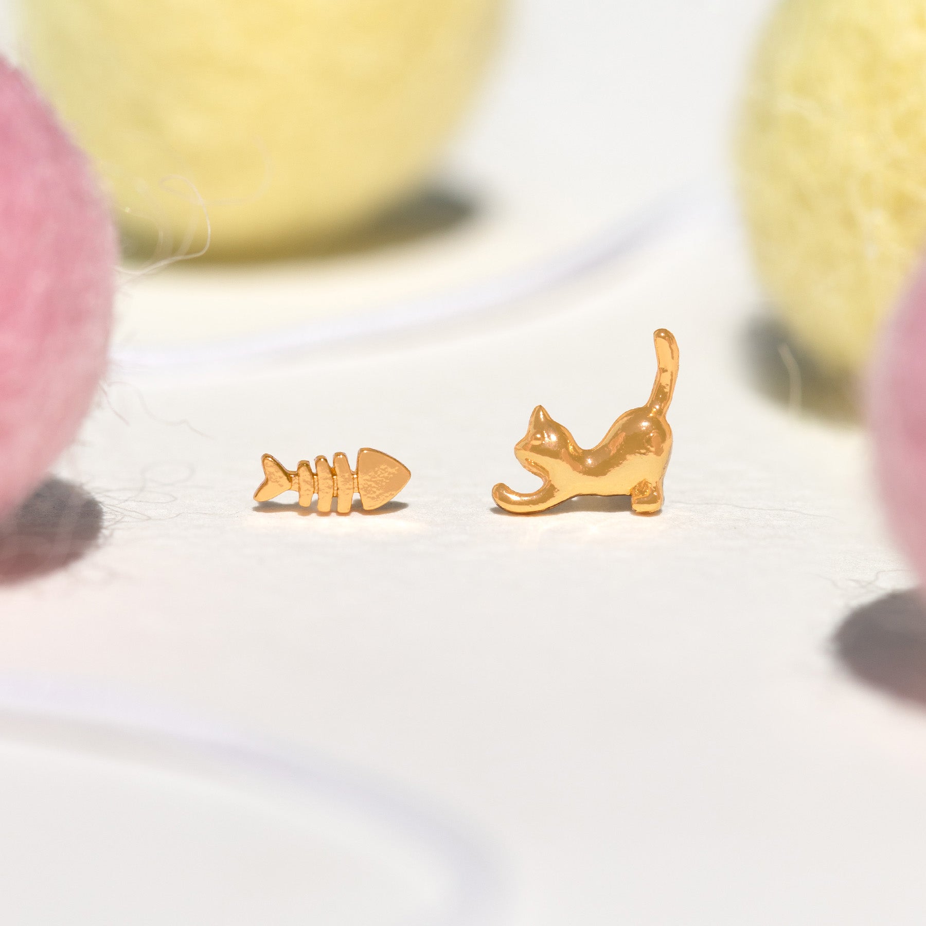 Teeny Tiny Purrfect Catch Studs