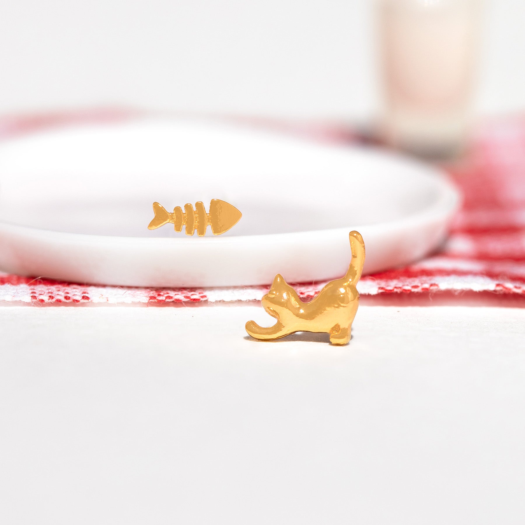 Teeny Tiny Purrfect Catch Studs