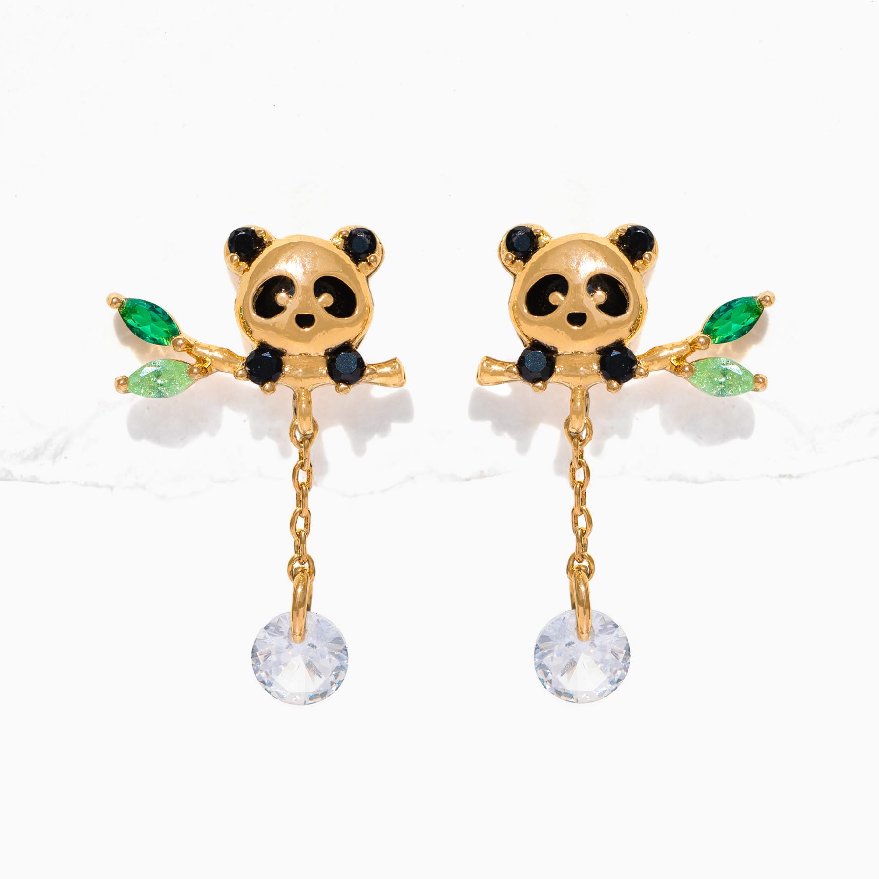 Lucky Panda Dangle Earrings
