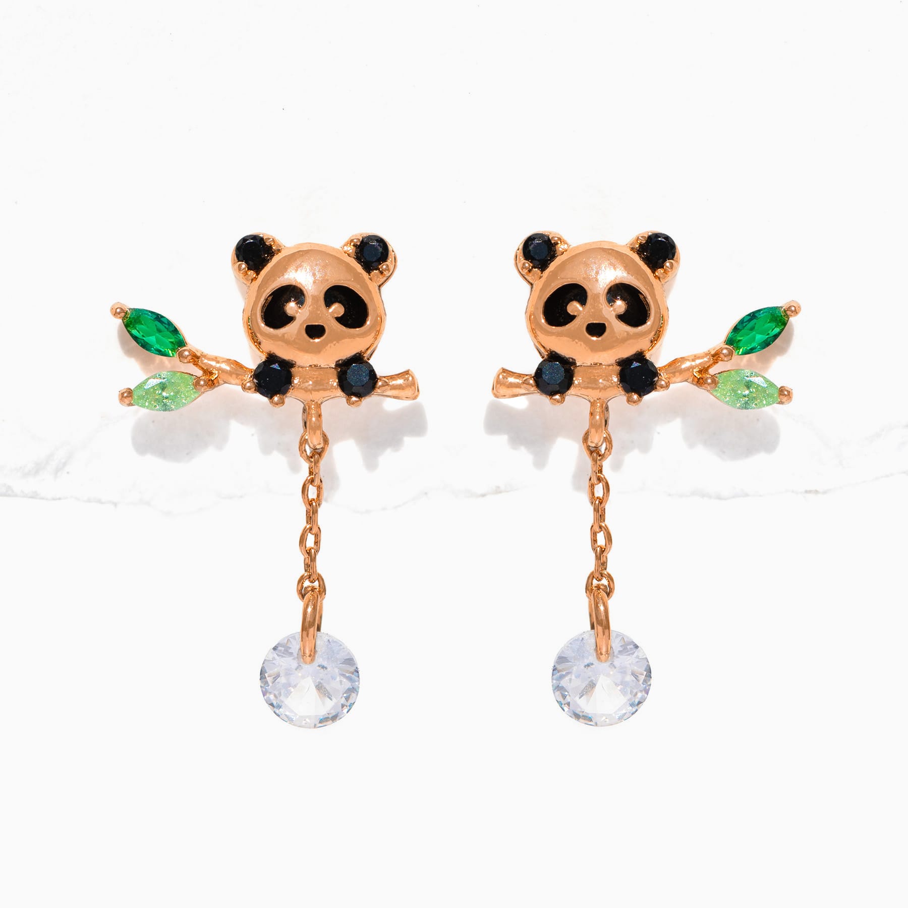 Lucky Panda Dangle Earrings