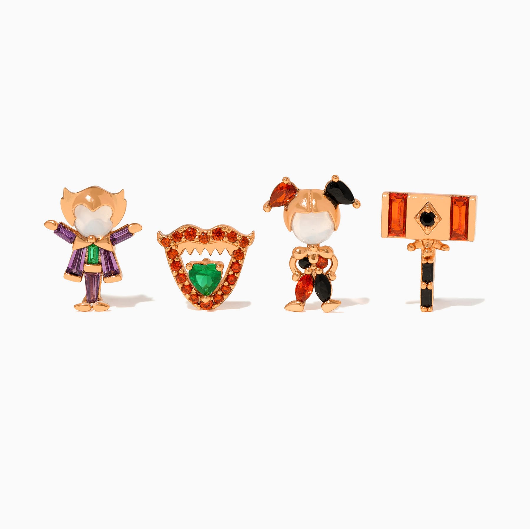 DC The Joker and Harley Quinn Stud Set