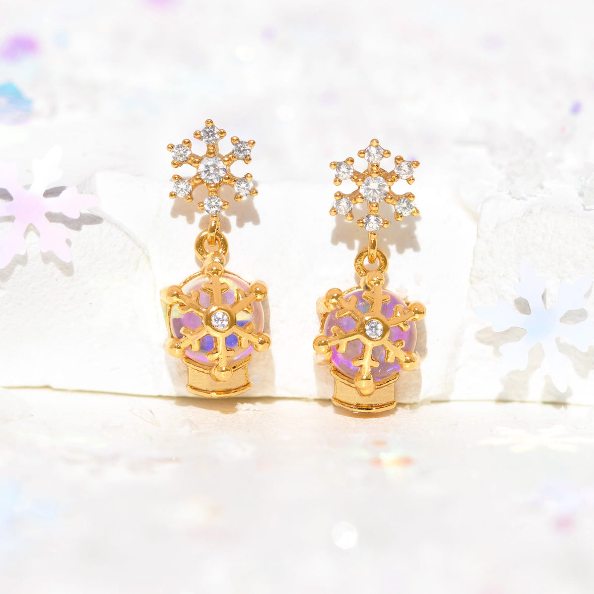 Snow Globe Dangle Earrings