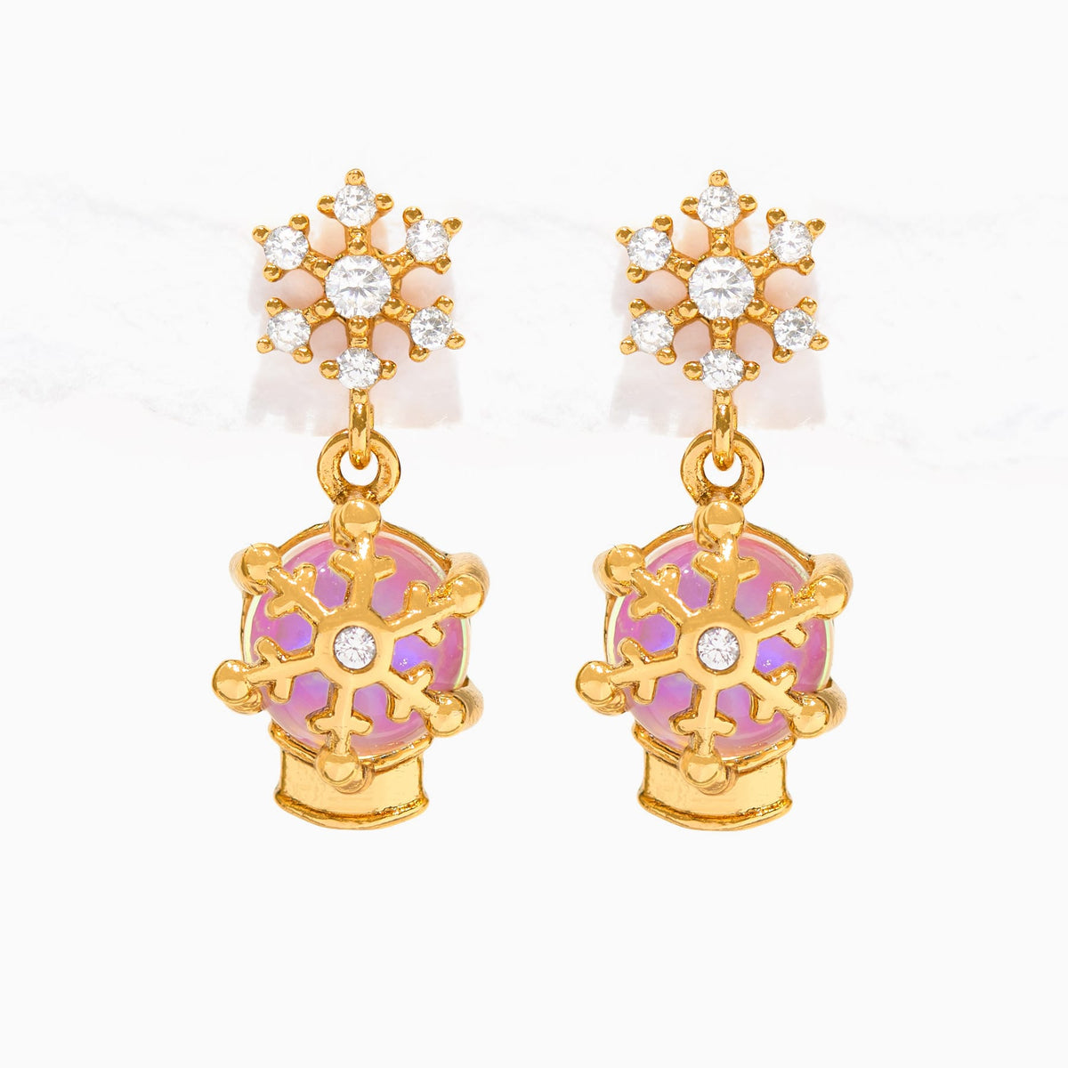 Snow Globe Dangle Earrings