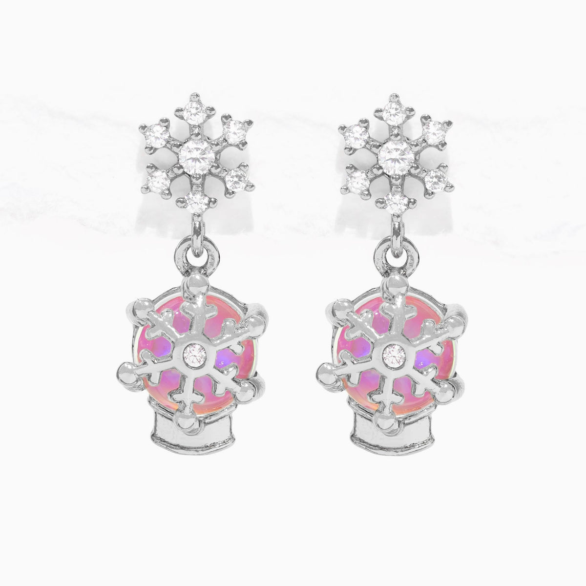 Snow Globe Dangle Earrings