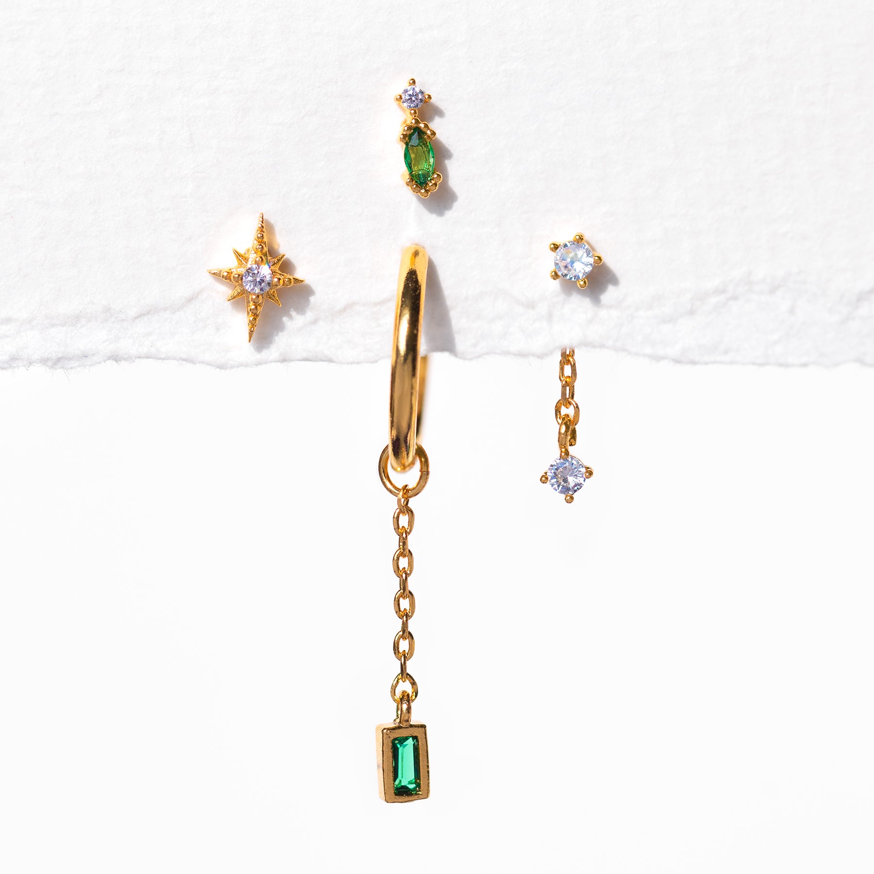 Emerald Dreamscape Interchangeable Earring Set