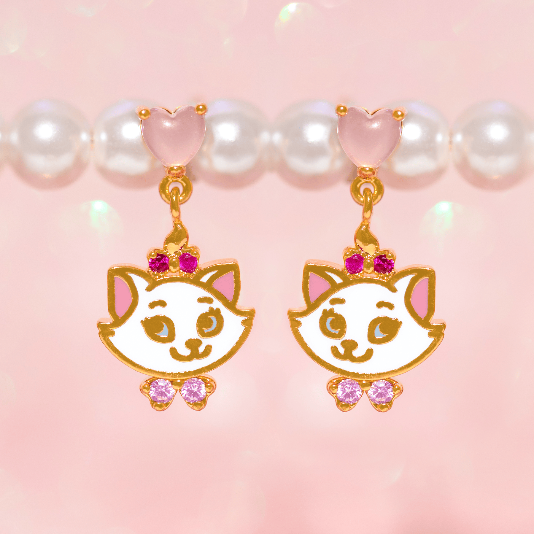 Disney The Aristocats Marie Dangle Earrings