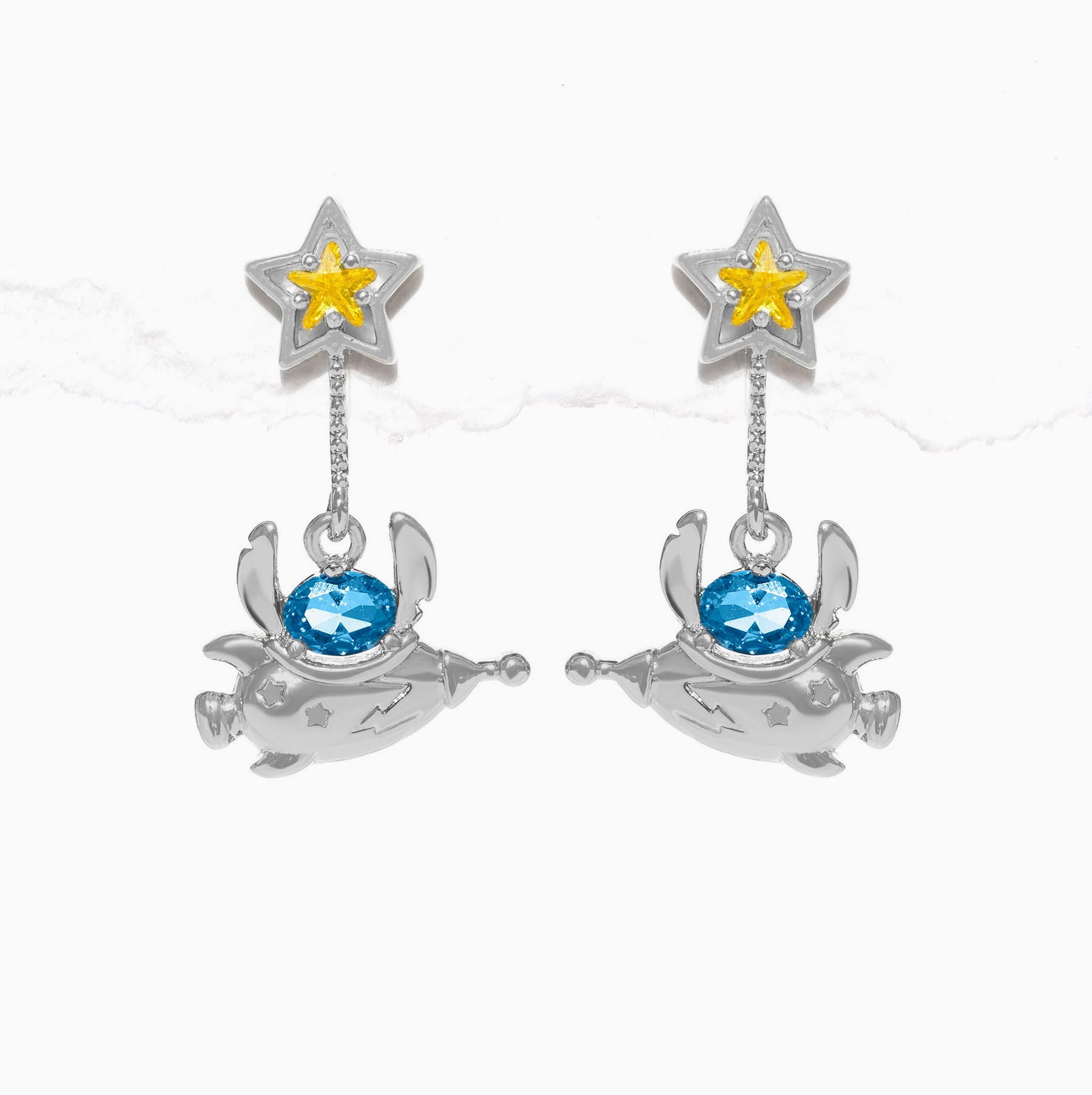 Disney Stitch Space Adventure Dangle Earrings