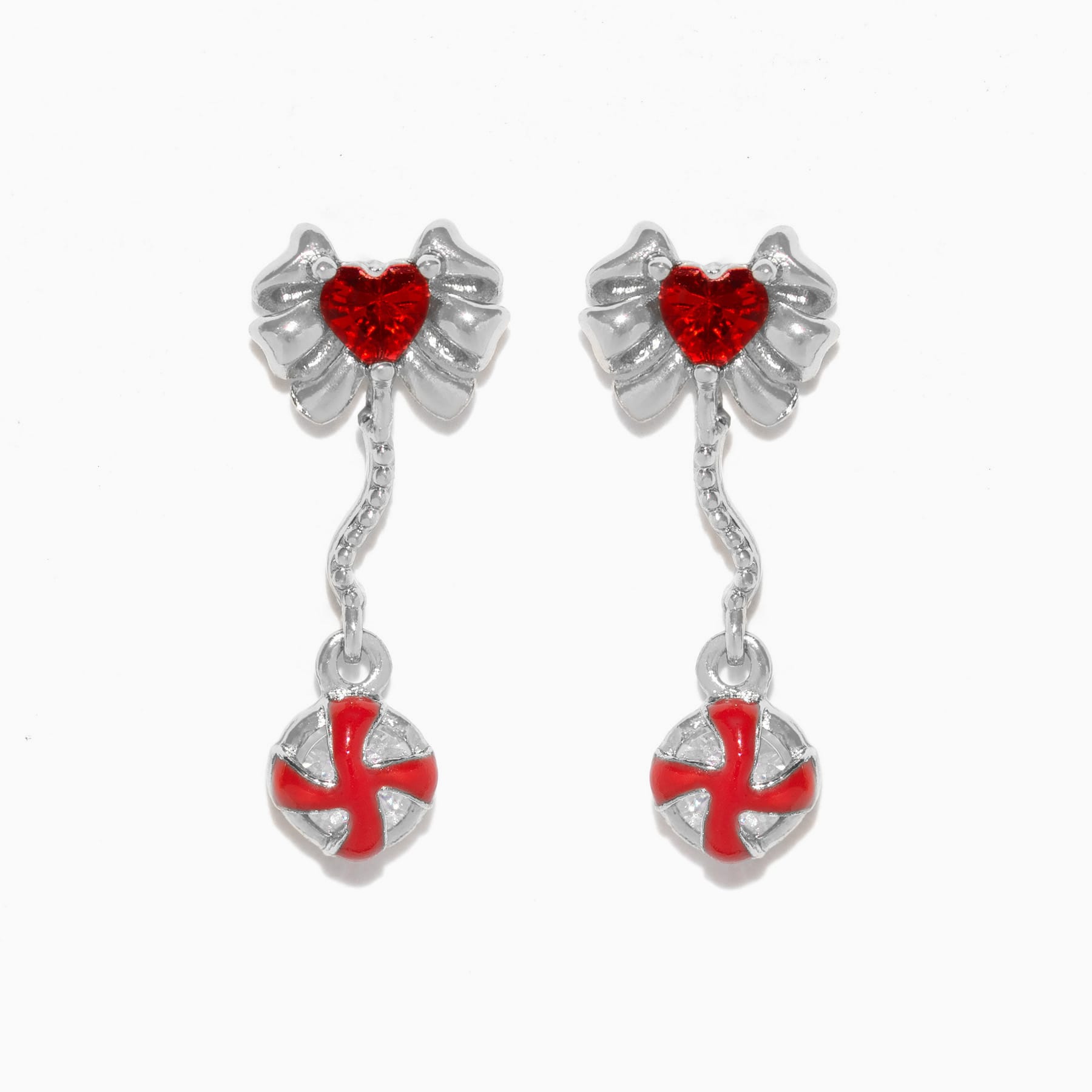 Peppermint Twist Dangle Earrings