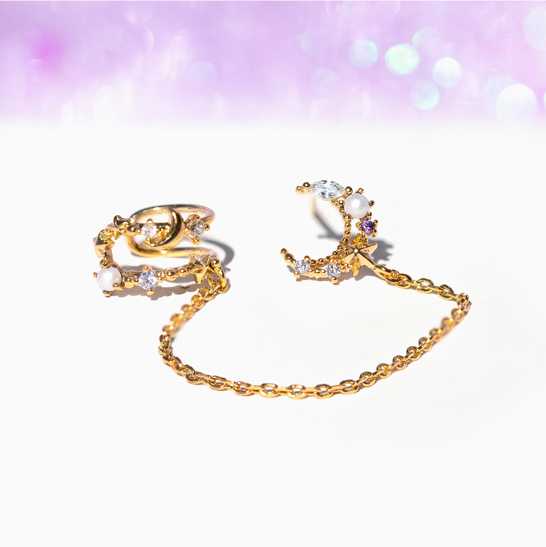 Cosmic Skies Ear Cuff + Stud