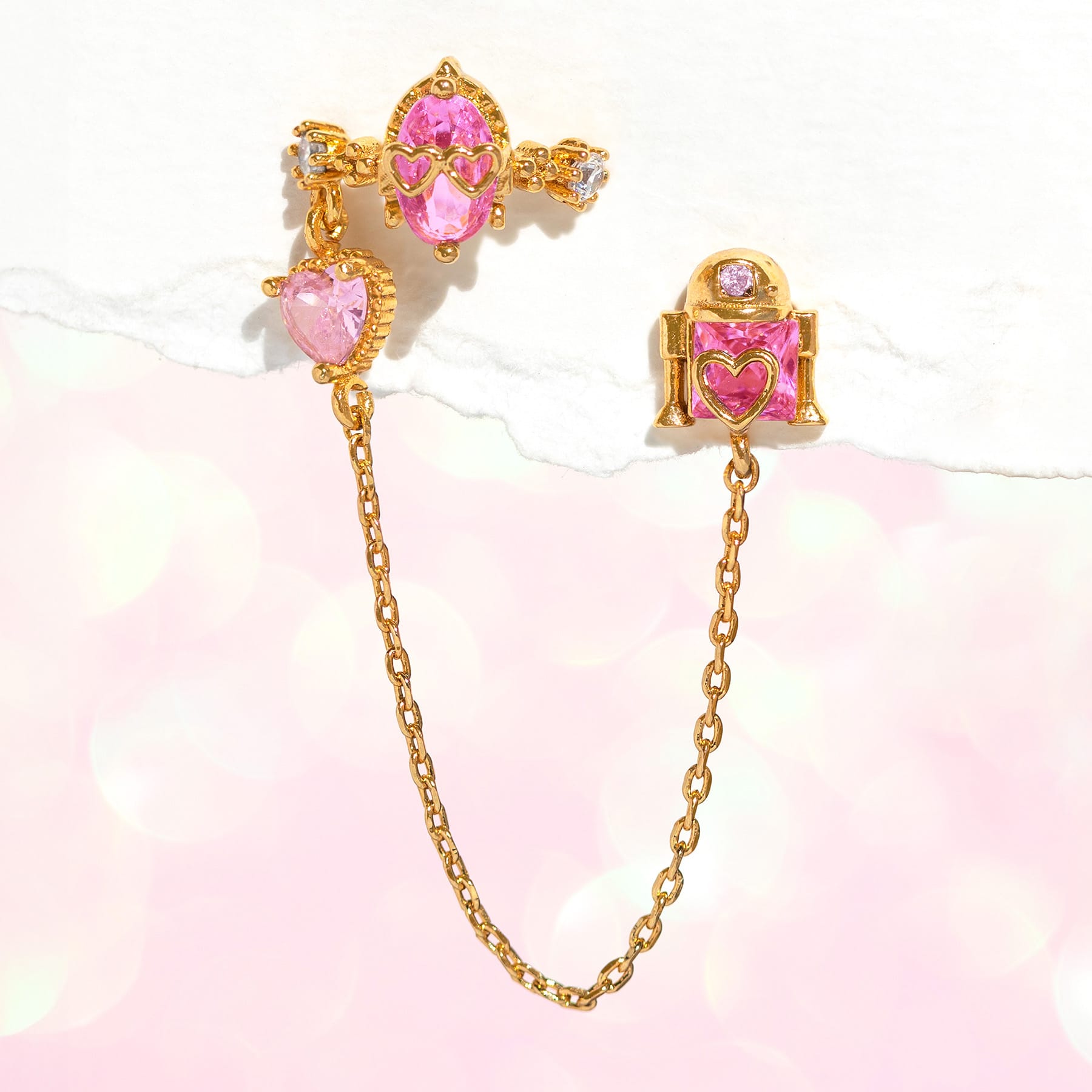 Star Wars™ Sparks Fly Droids Ear Cuff + Stud