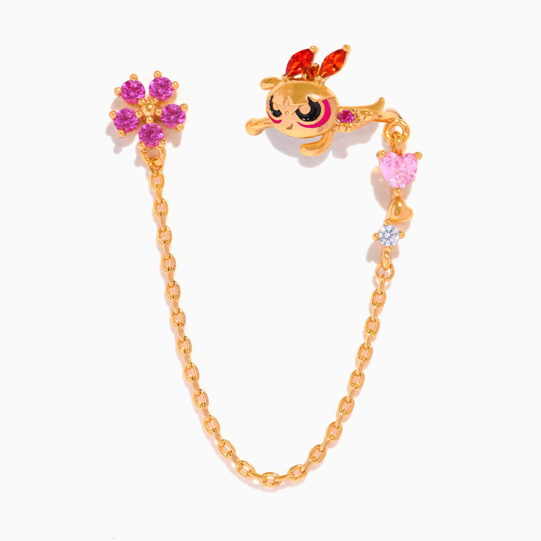 The Powerpuff Girls Blossom Stud + Ear Cuff