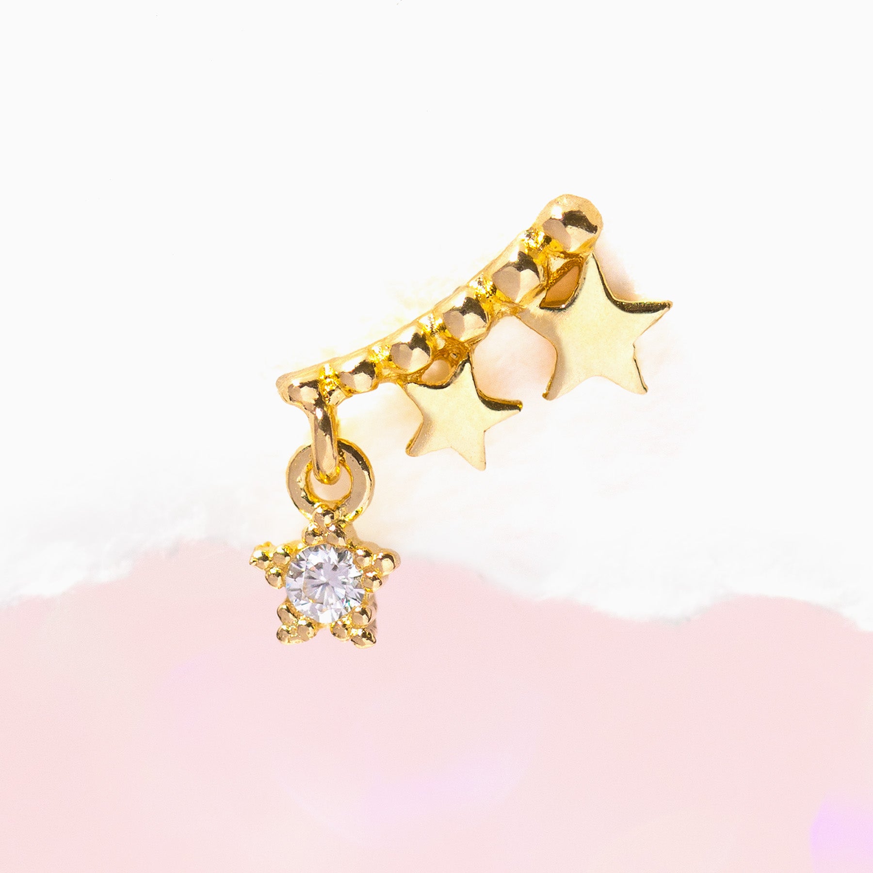 10k Solid Gold Written in the Stars Ear Crawler
