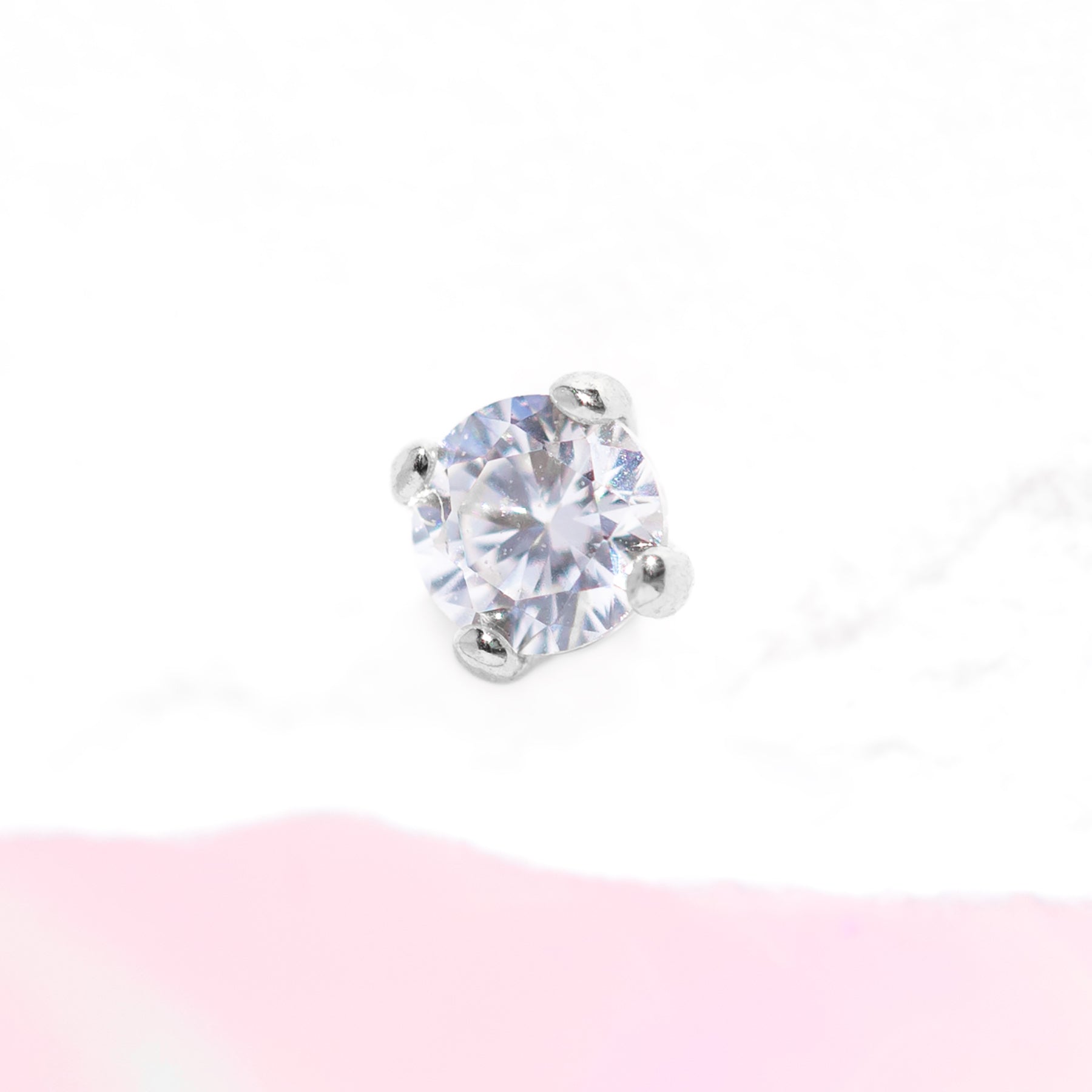 14k Solid Gold Eternal Flat Back Stud