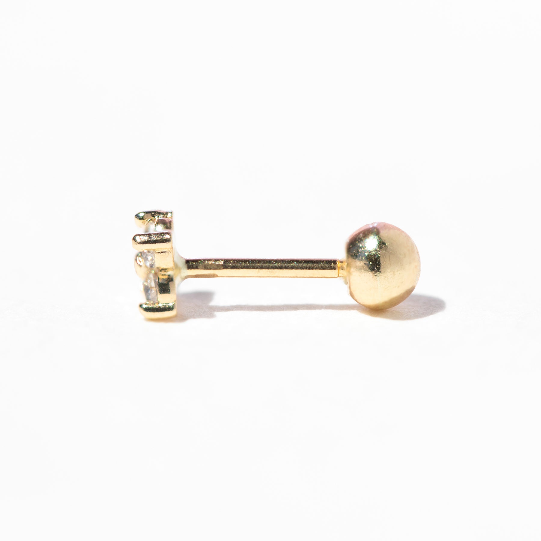 10k Solid Gold Shimmer Blossom Stud