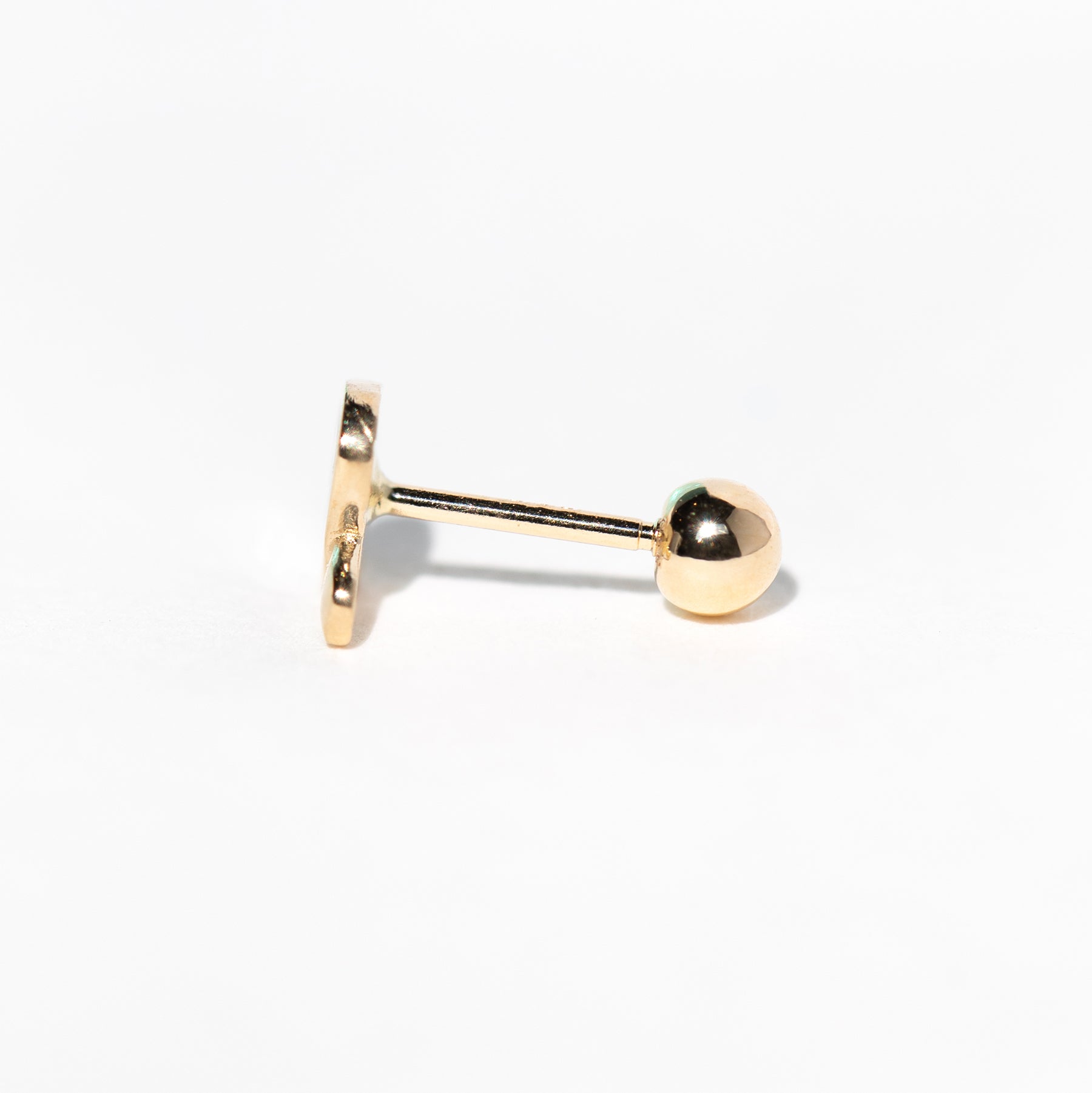 14k Solid Gold Shroomie Ball Back Stud