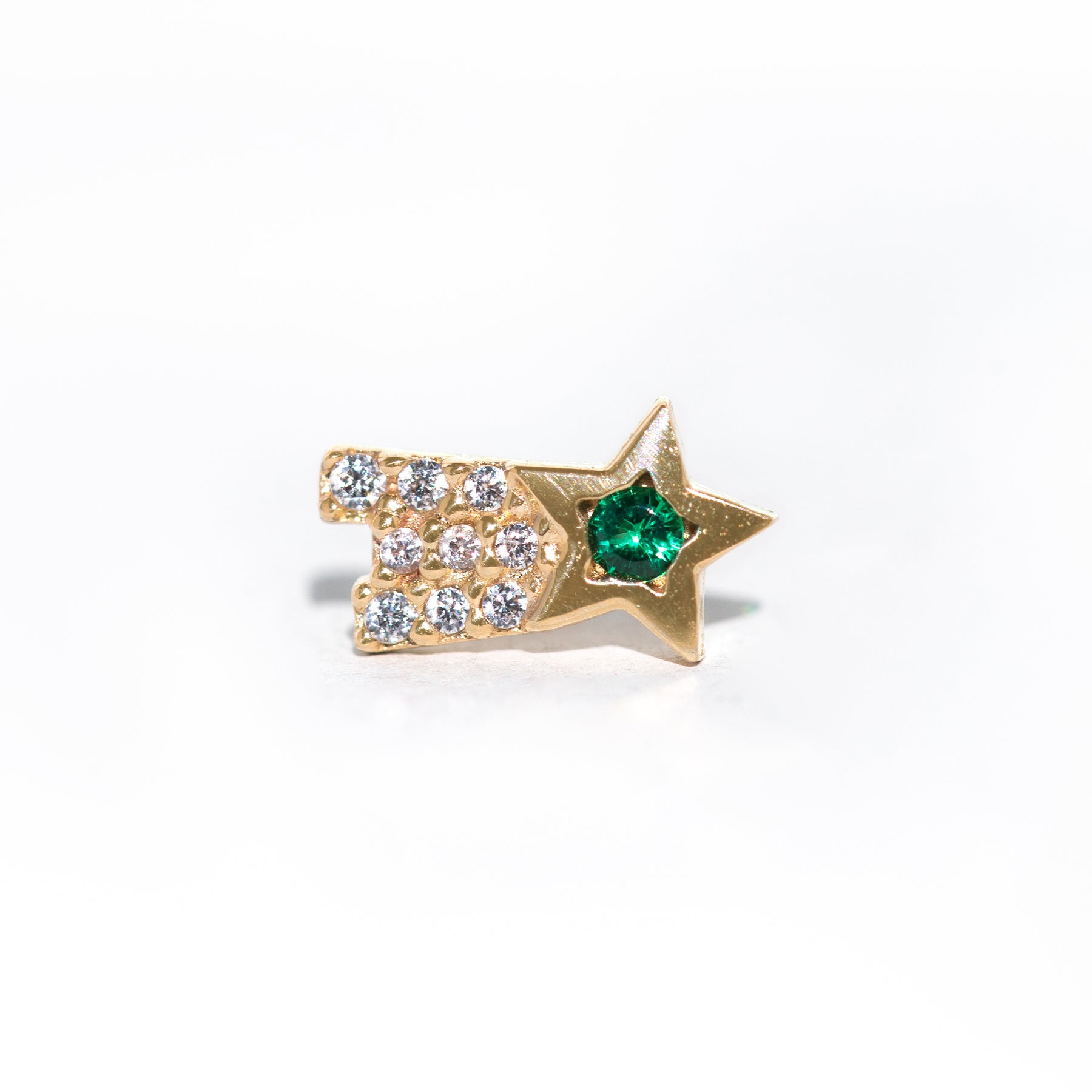 10k Solid Gold Shooting Star Ball Back Stud