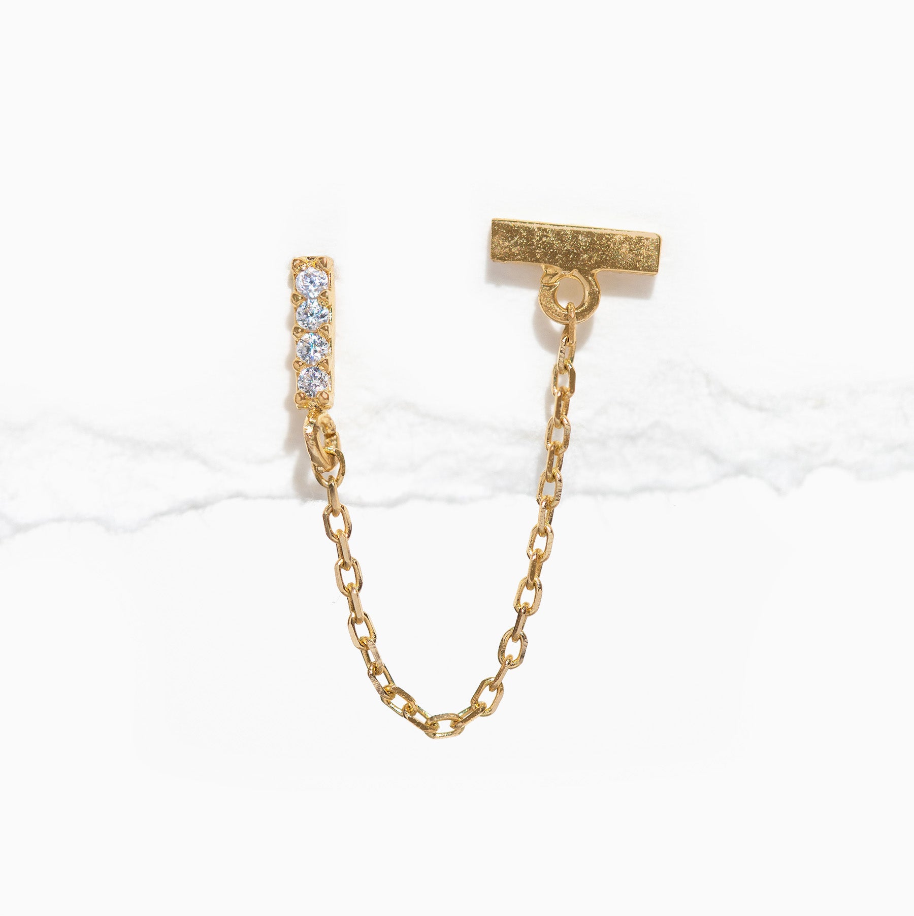 10k Solid Gold Golden Glow Double Ball Back Earring
