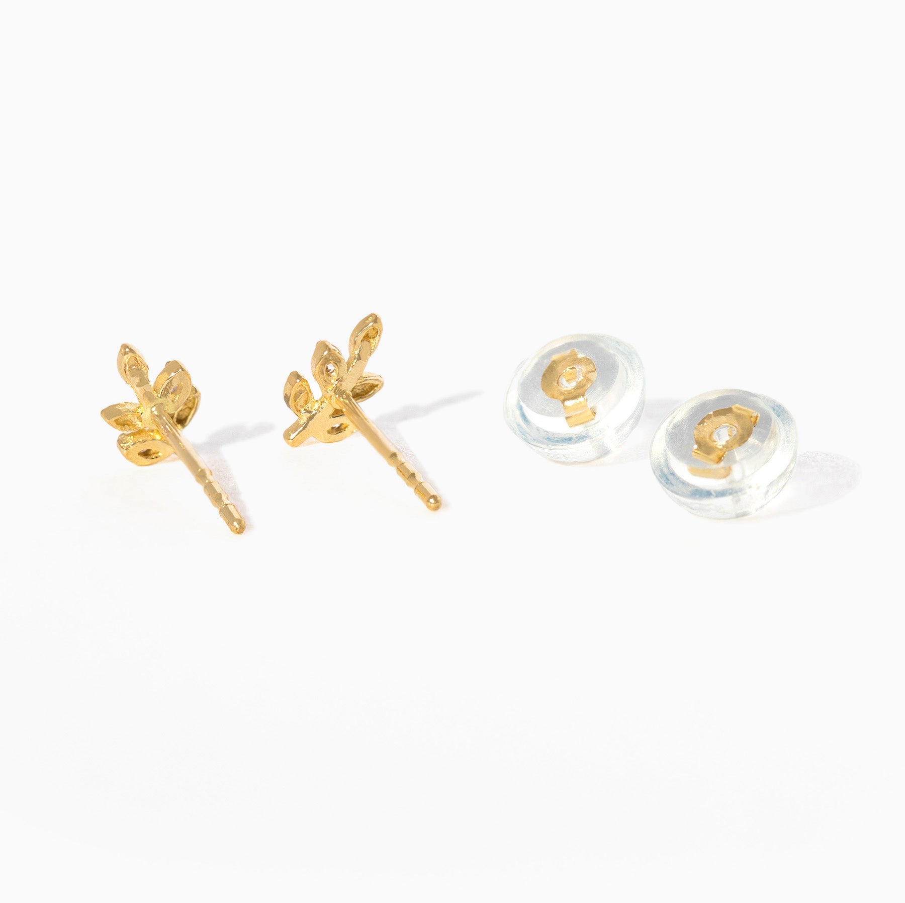 14k Solid Gold Cottage Ivy Studs