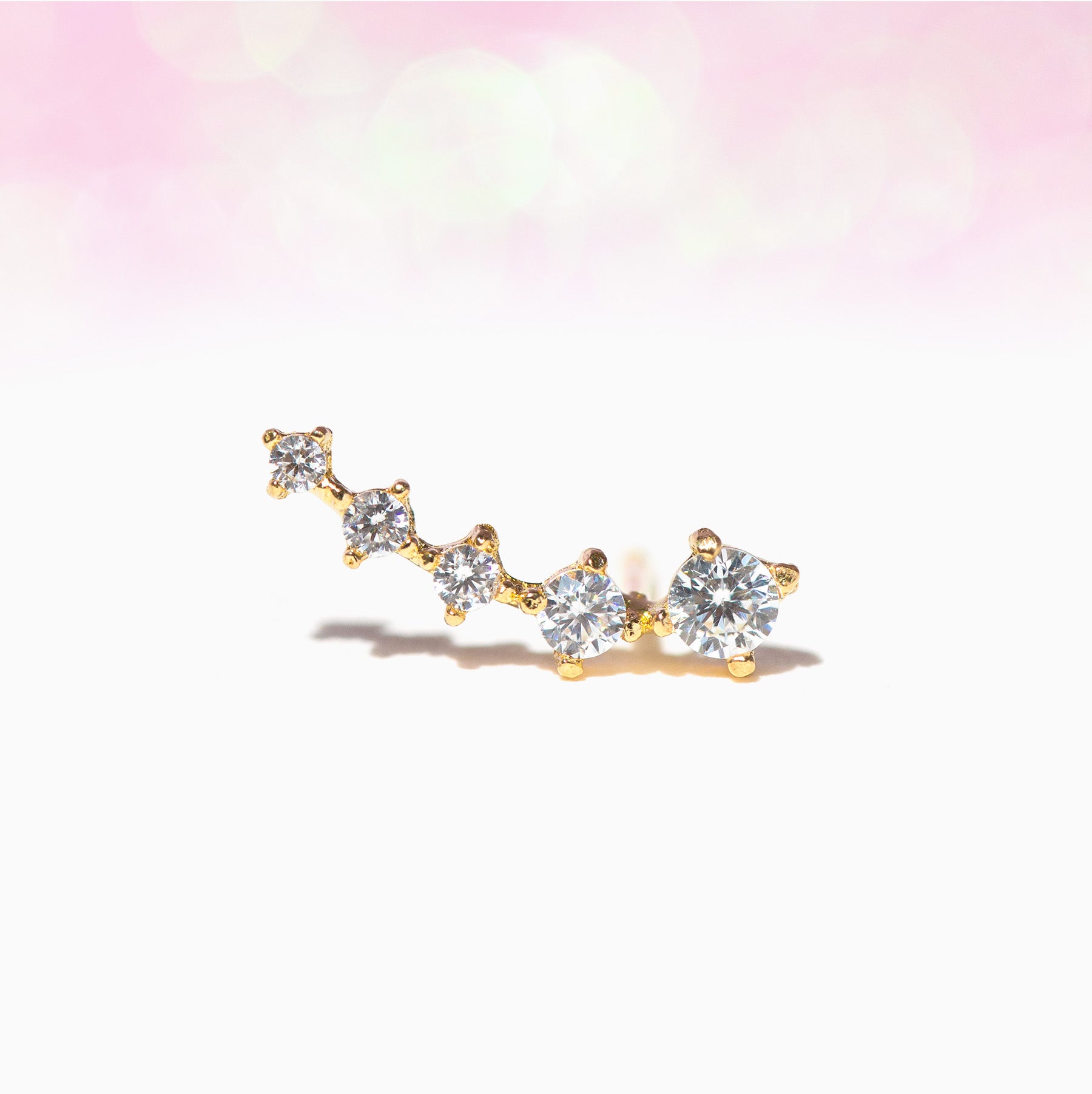 10k Solid Gold Kite Single Stud