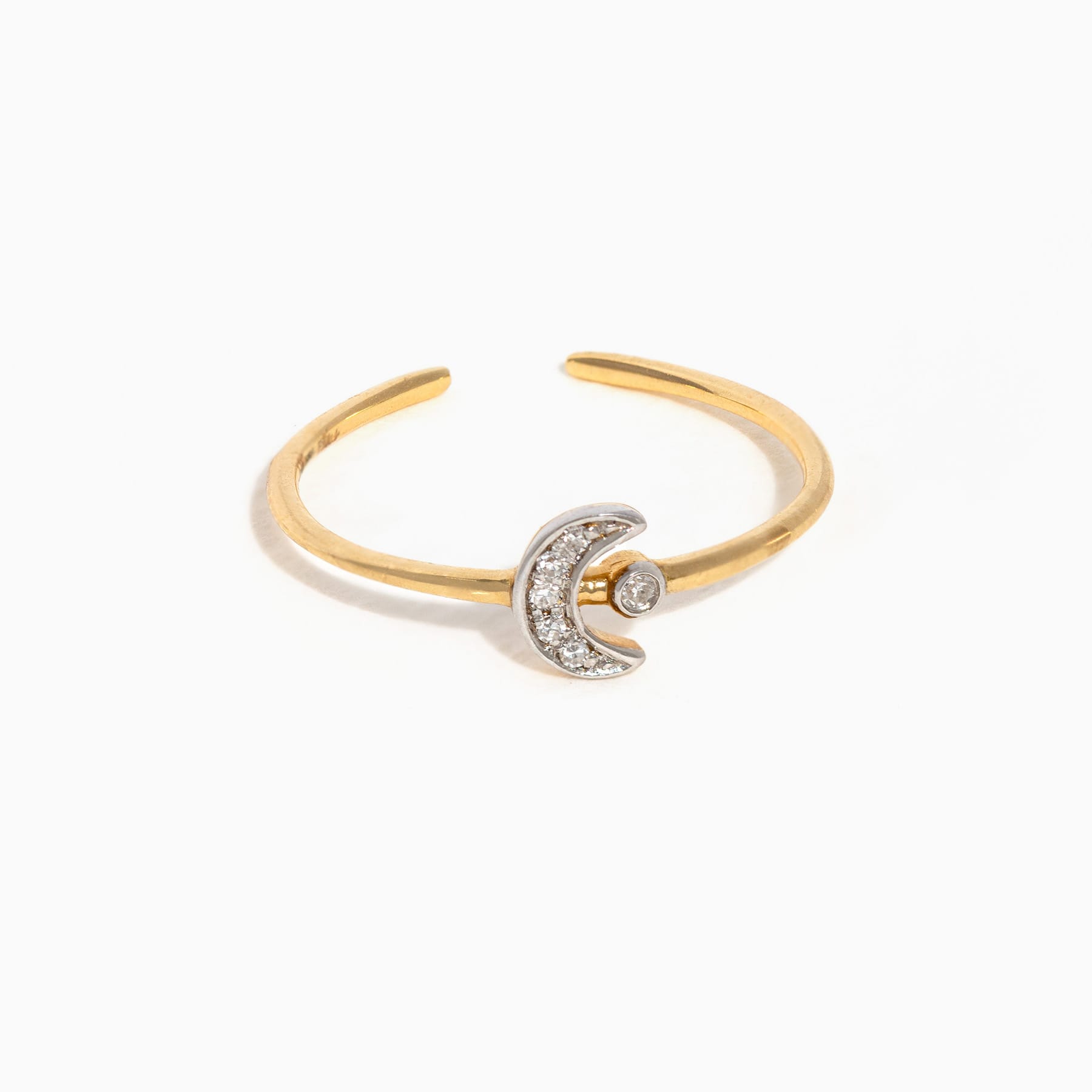 14k Solid Gold Diamond Orbit Ring