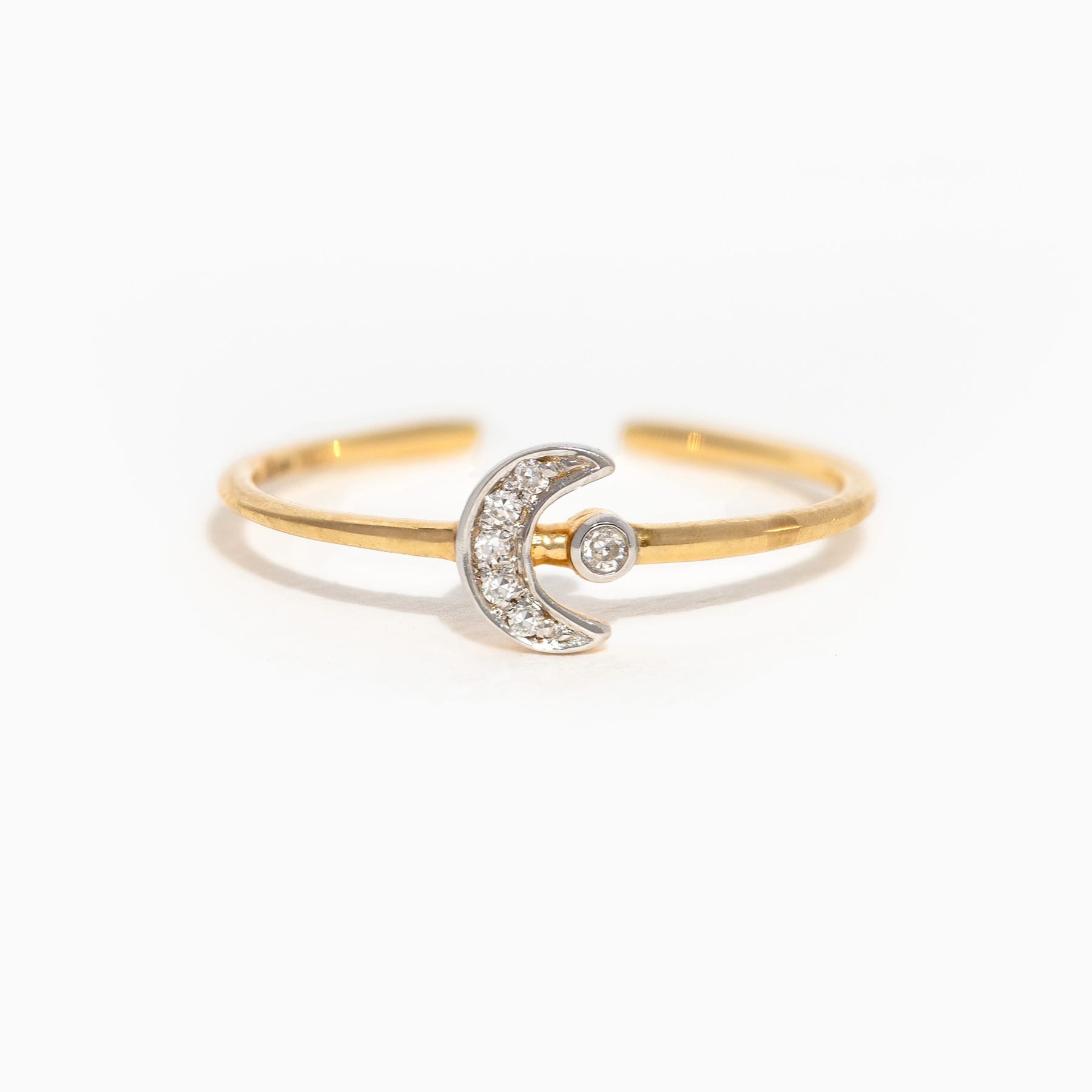 14k Solid Gold Diamond Orbit Ring