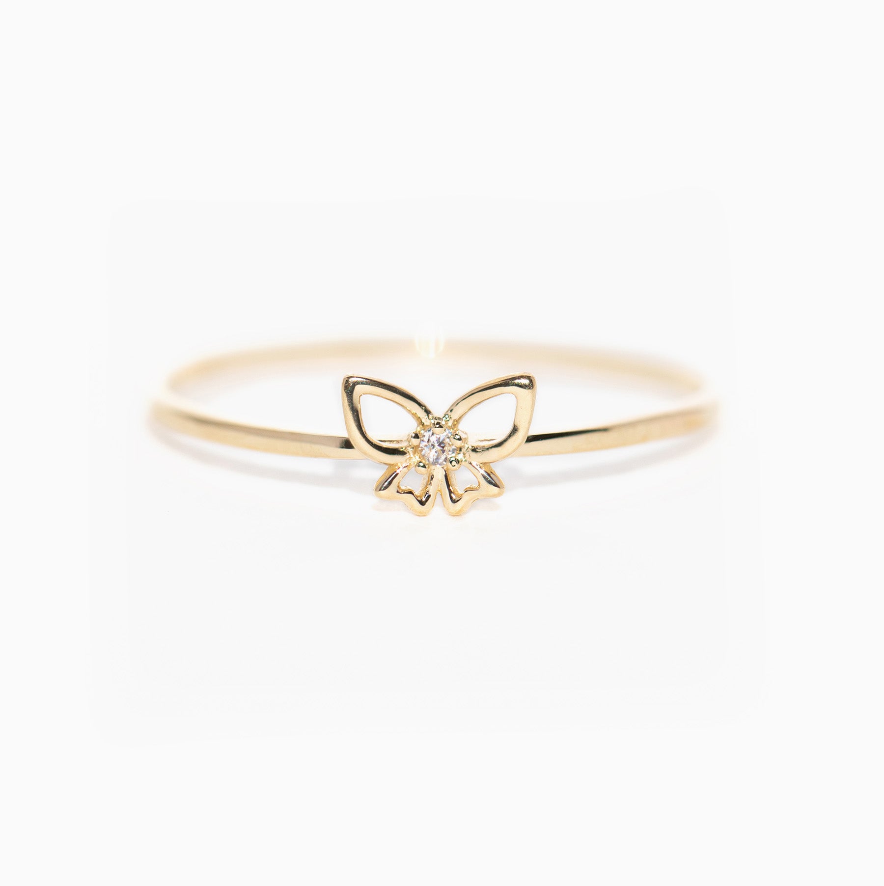 14k Solid Gold Flutter Ring
