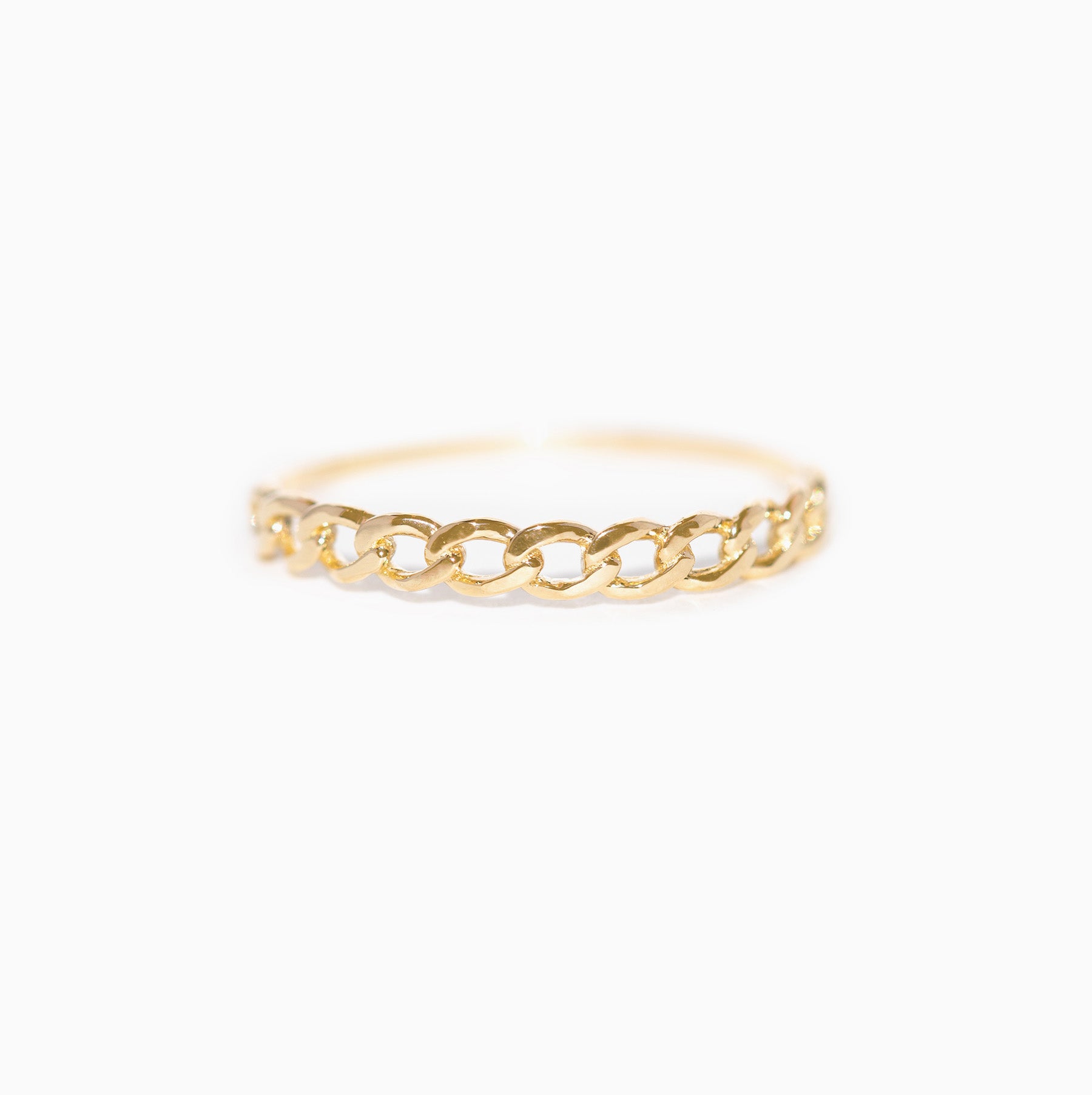 14k Solid Gold Link Up Ring