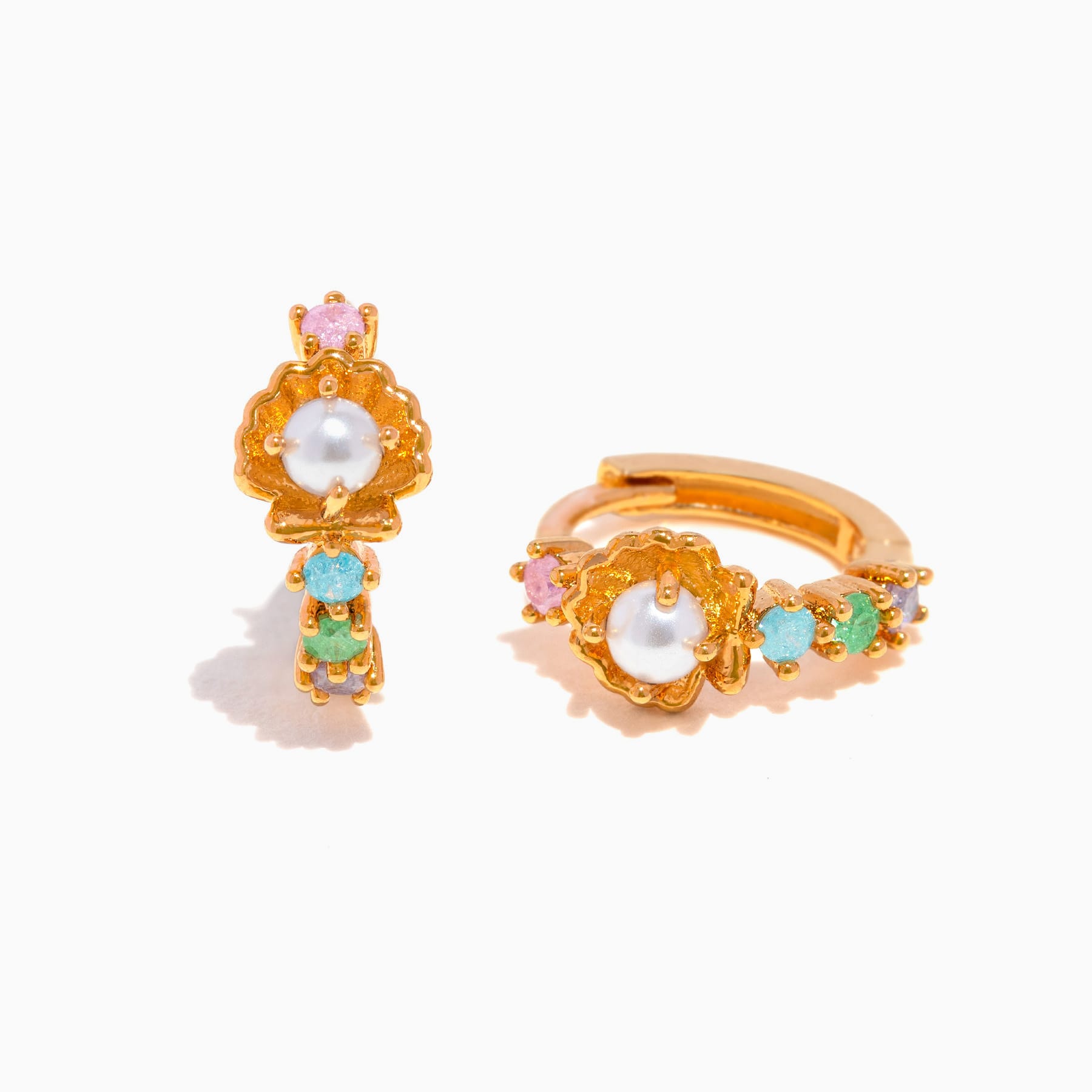 Saltwater Pearl Hoops