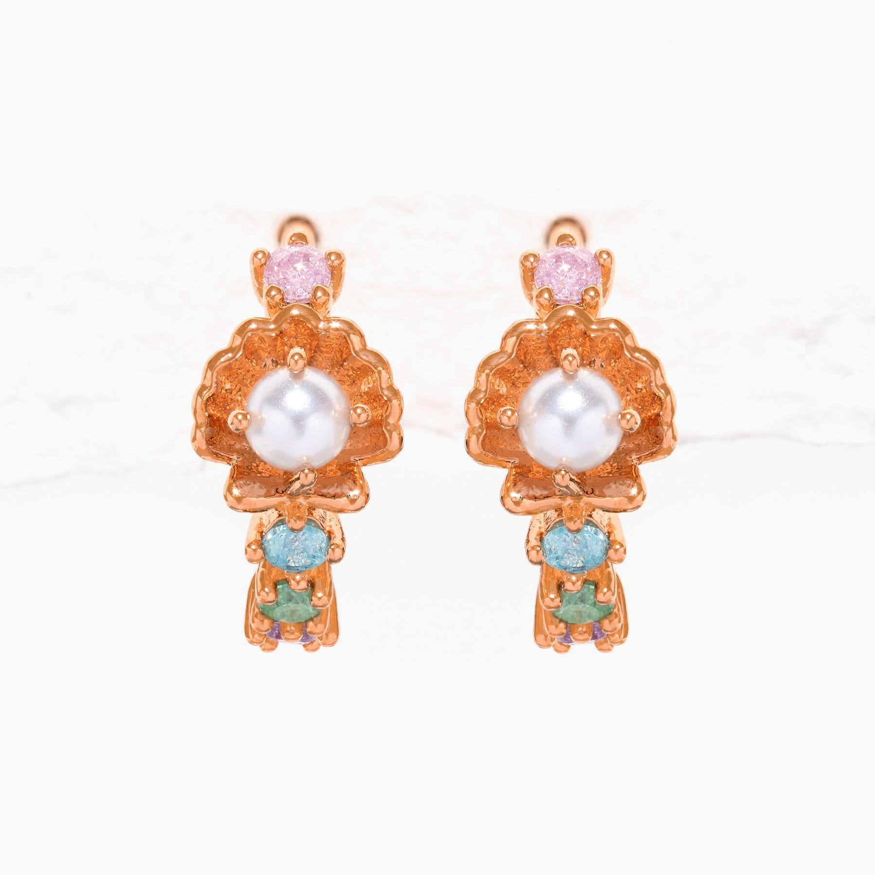 Saltwater Pearl Hoops