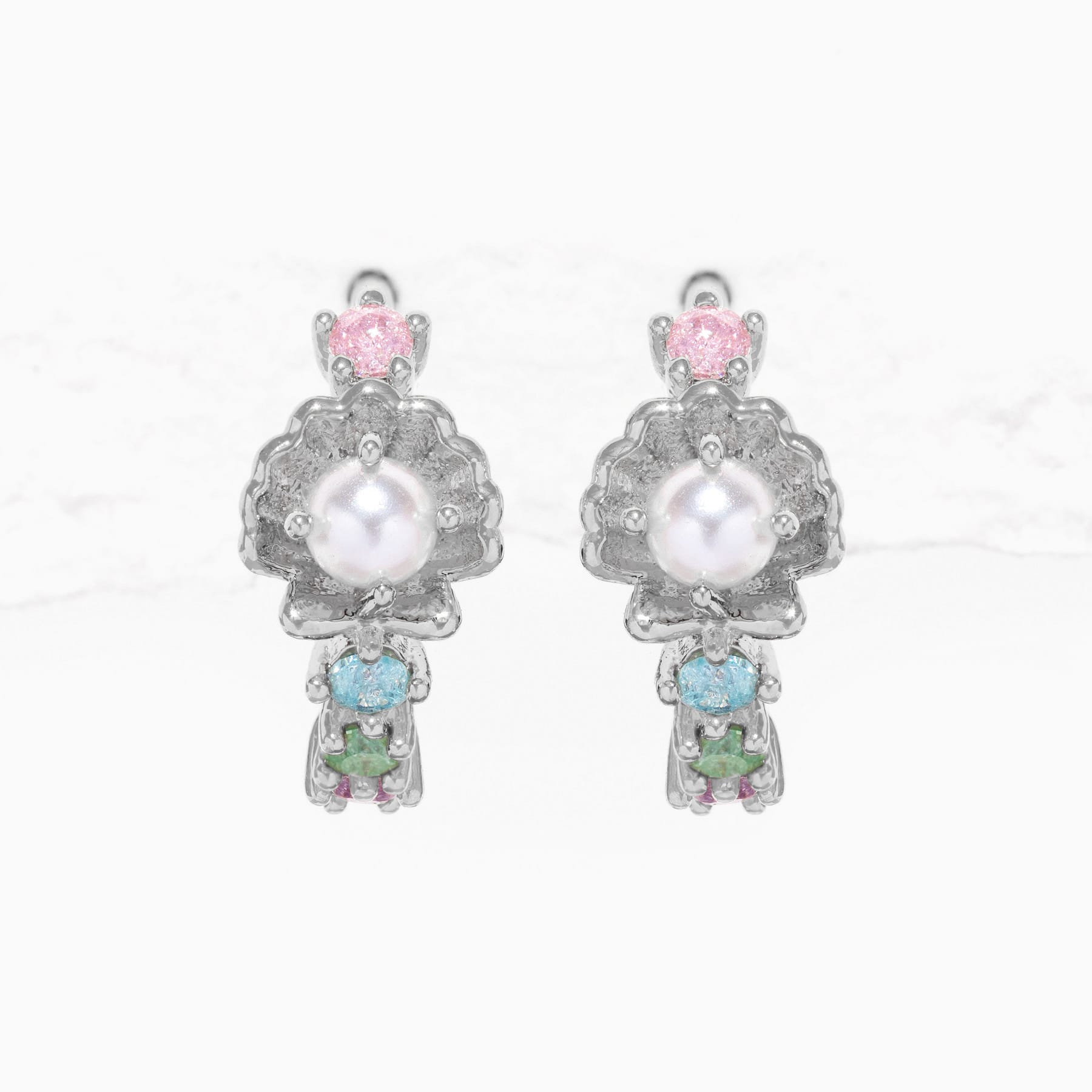 Saltwater Pearl Hoops