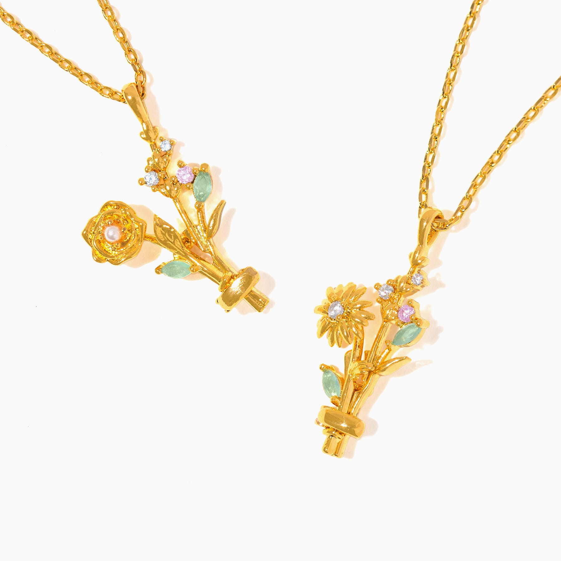 Birth Month Flower Necklace Bundle