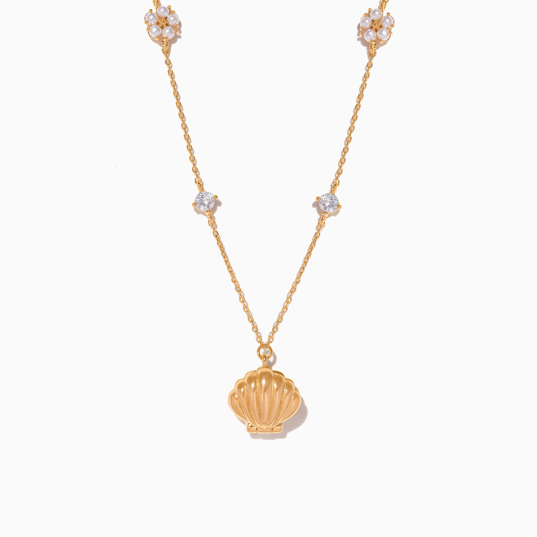 Hidden Pearl Shell Necklace – Girls Crew - Main Image
