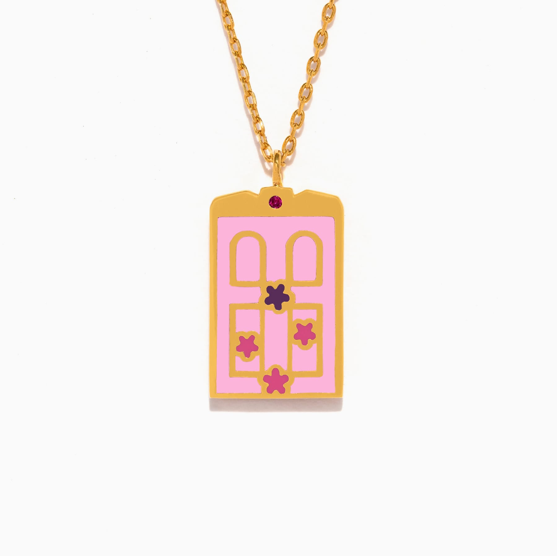door from monsters inc Pixar Monsters, Inc. Boo's Door Necklace Gold