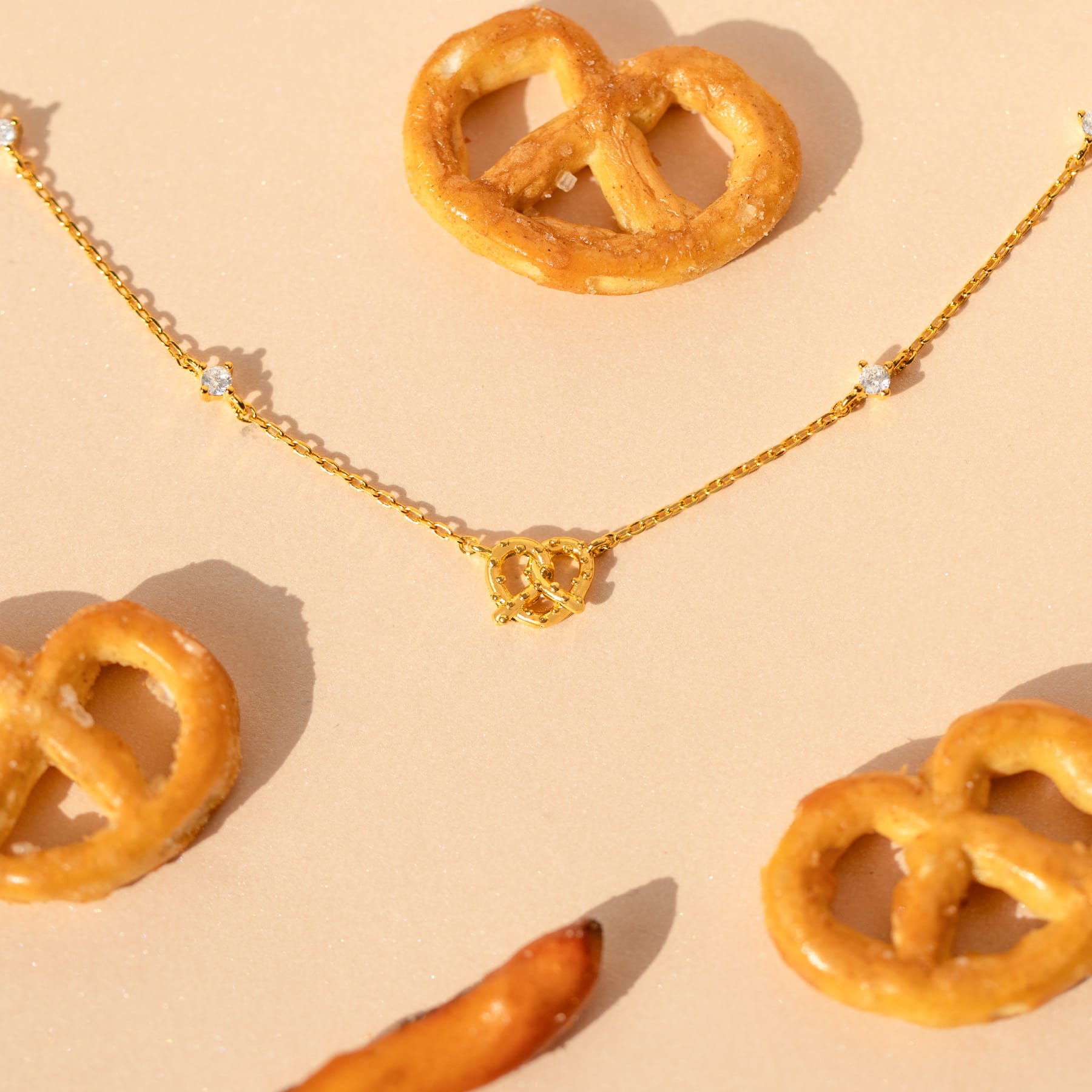 Salted Pretzel Necklace