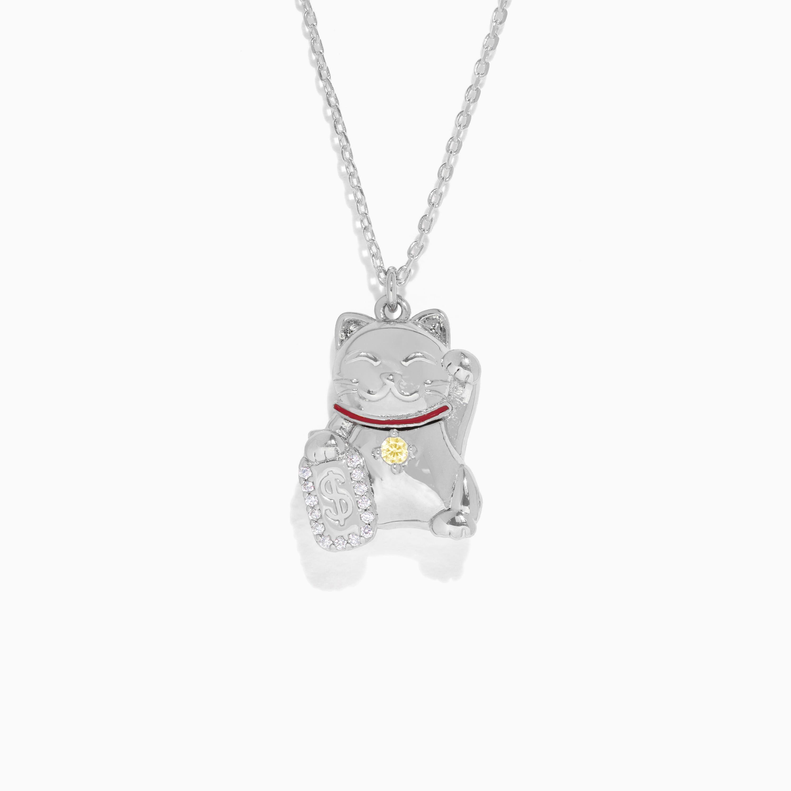 Lucky Cat Locket Necklace