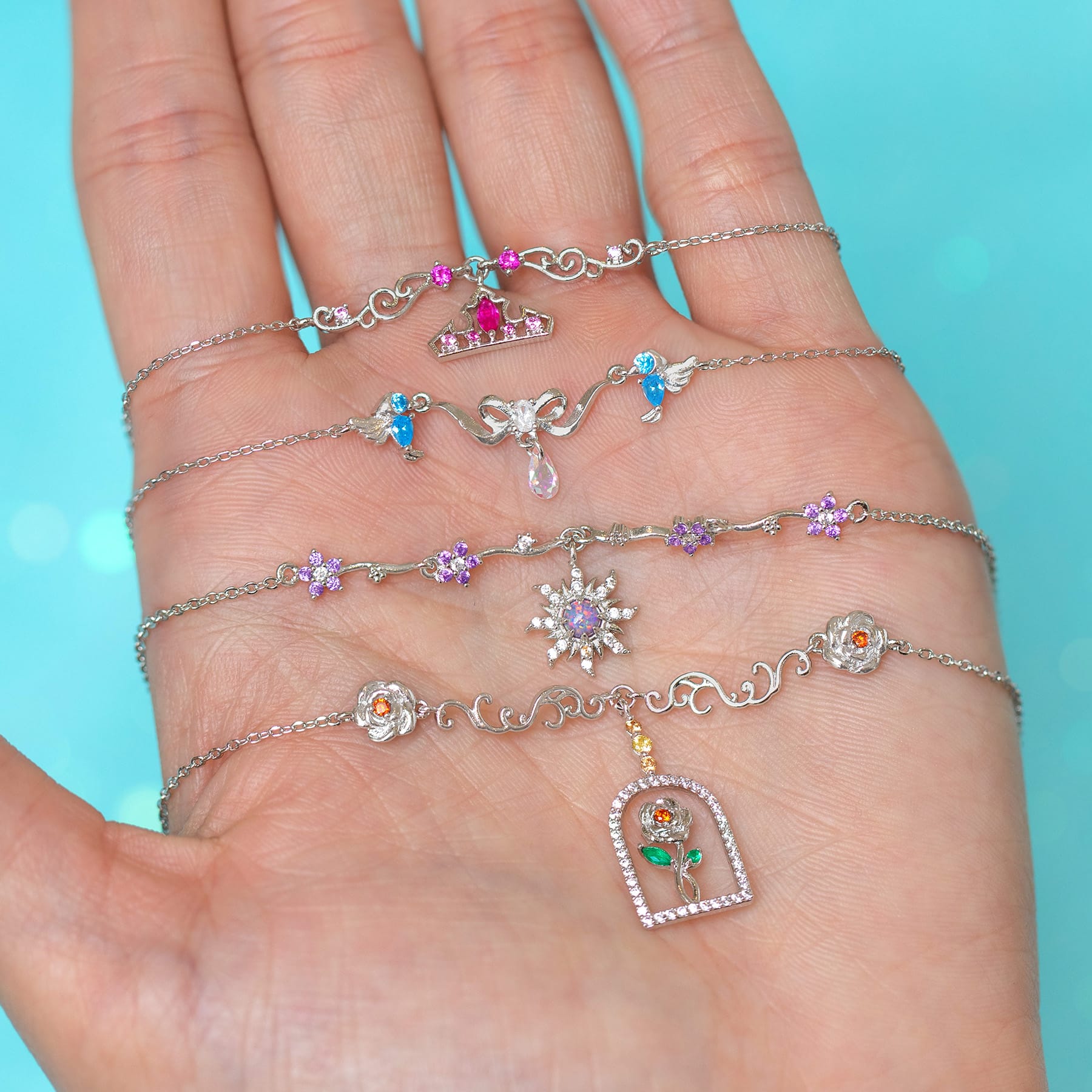 Disney Beauty & the Beast Enchanted Rose Necklace