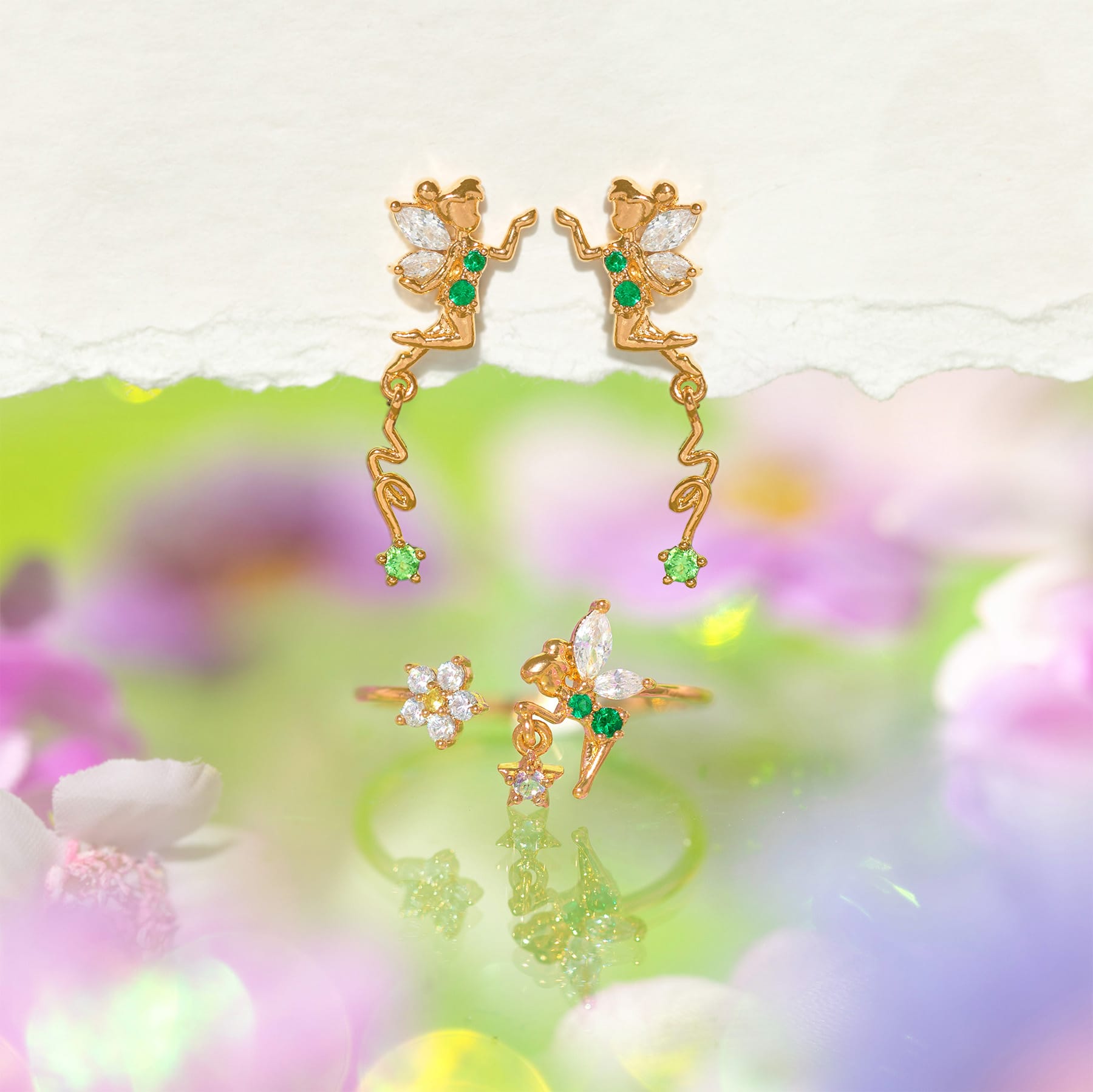 Disney Tinker Bell Pixie Dust Adjustable Ring