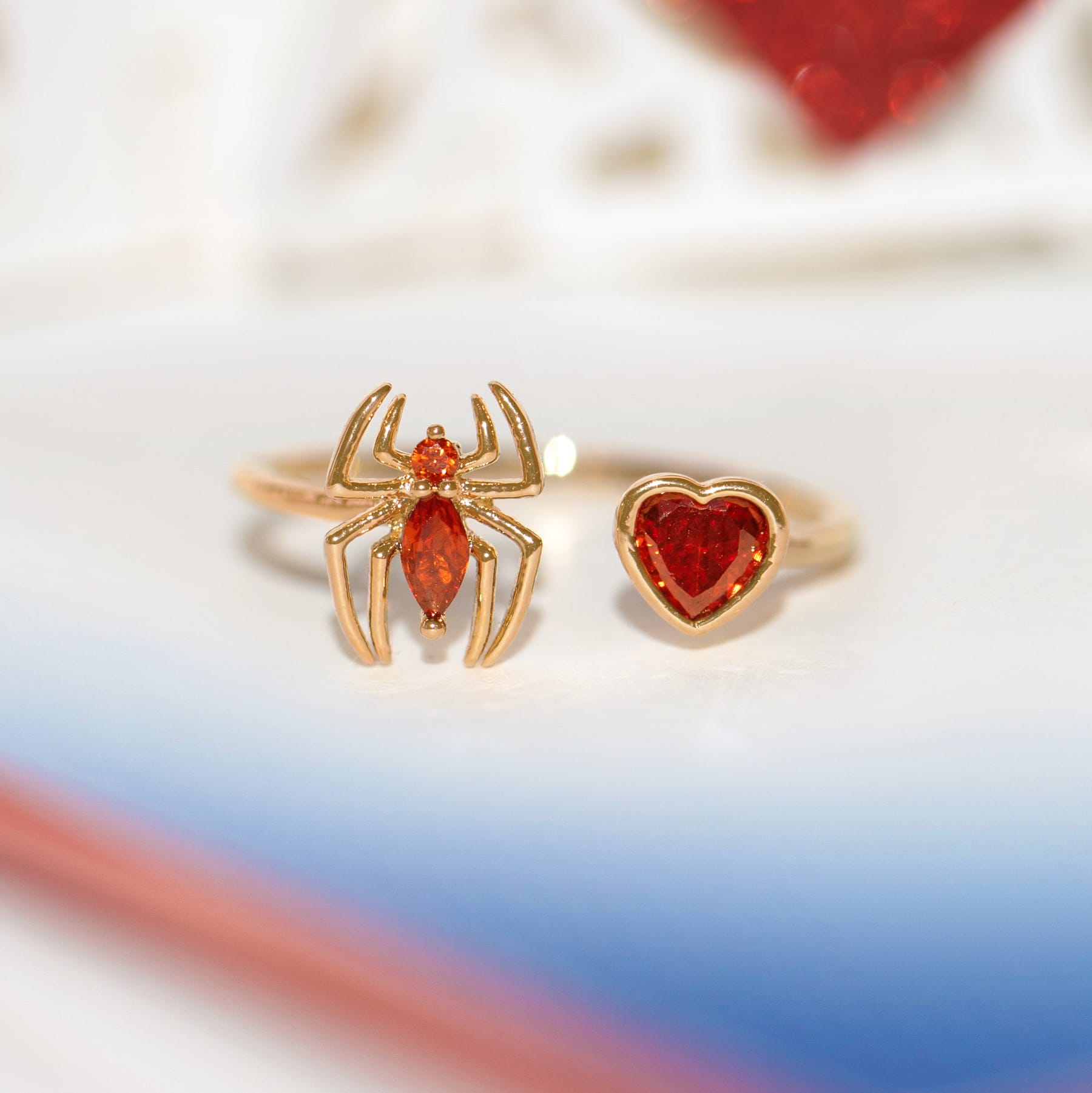 Marvel's Spider-Man Web of Love Adjustable Ring