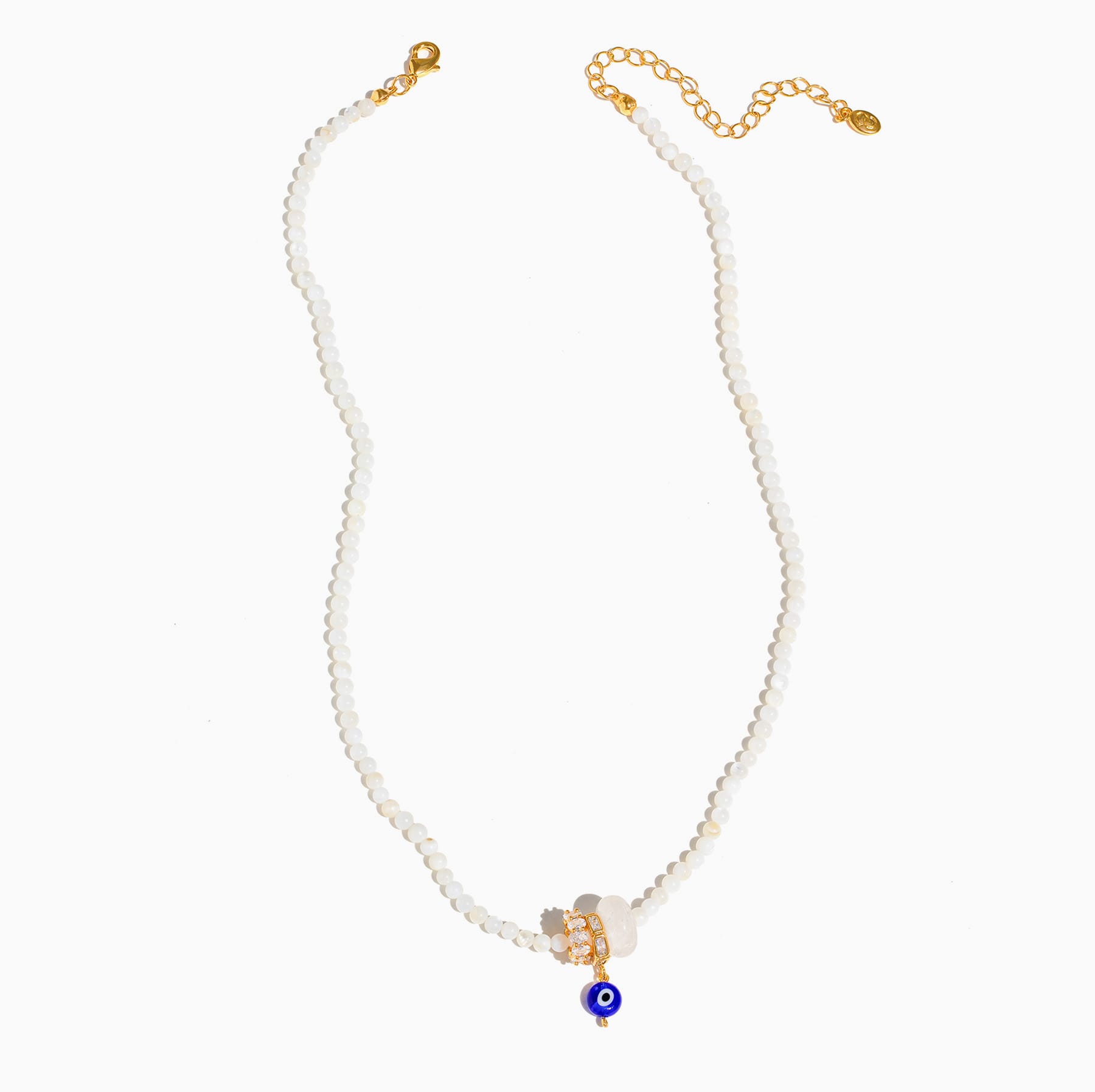 Evil Eye Charm Beaded Necklace