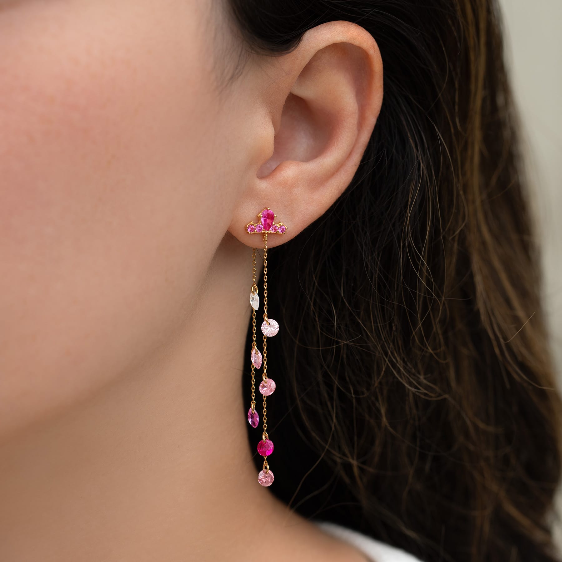 Disney Princess Sleeping Beauty Aurora Crown Dangle Earrings