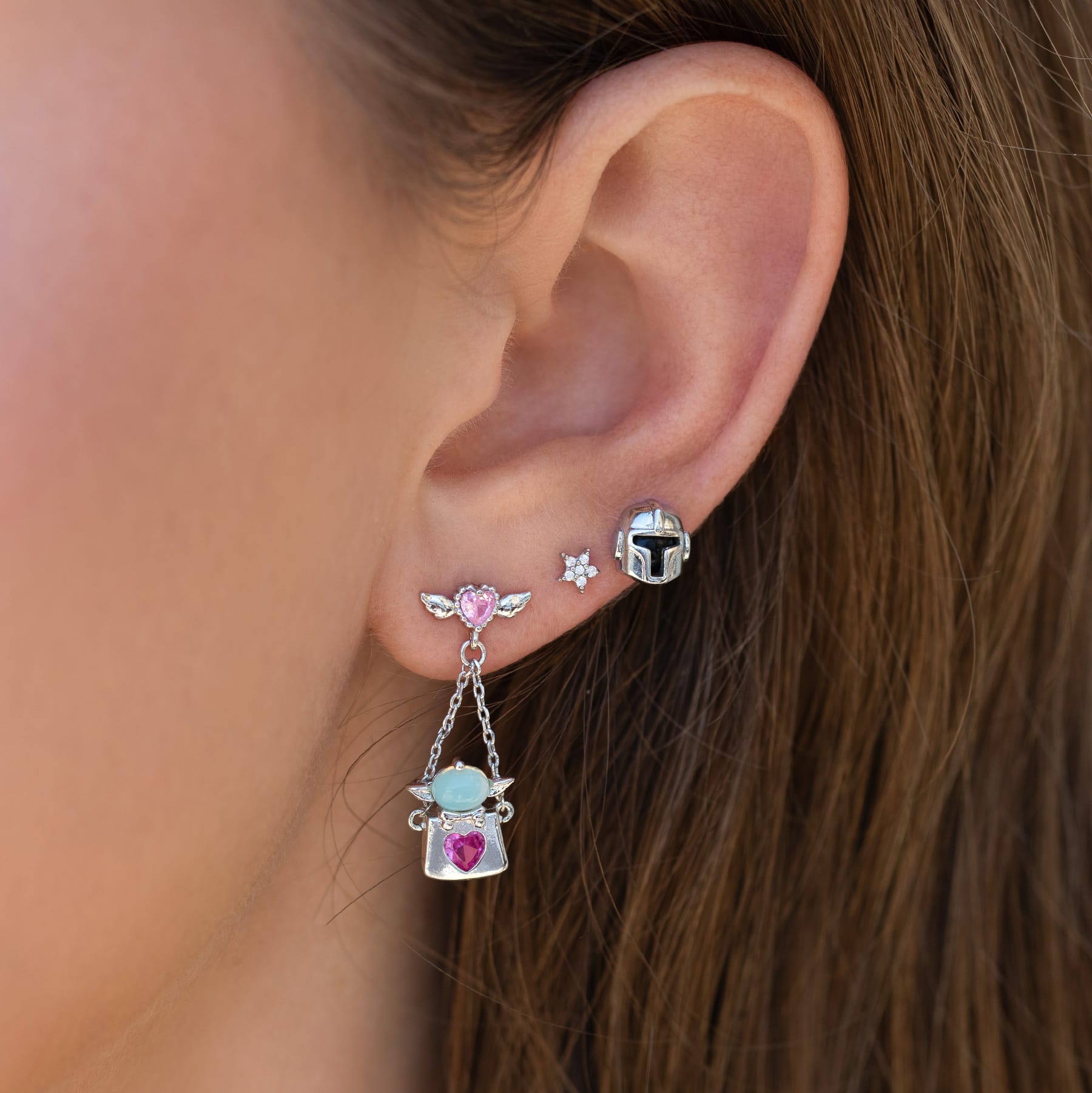 Star Wars™ Grogu Cupid Basket Dangle Earrings