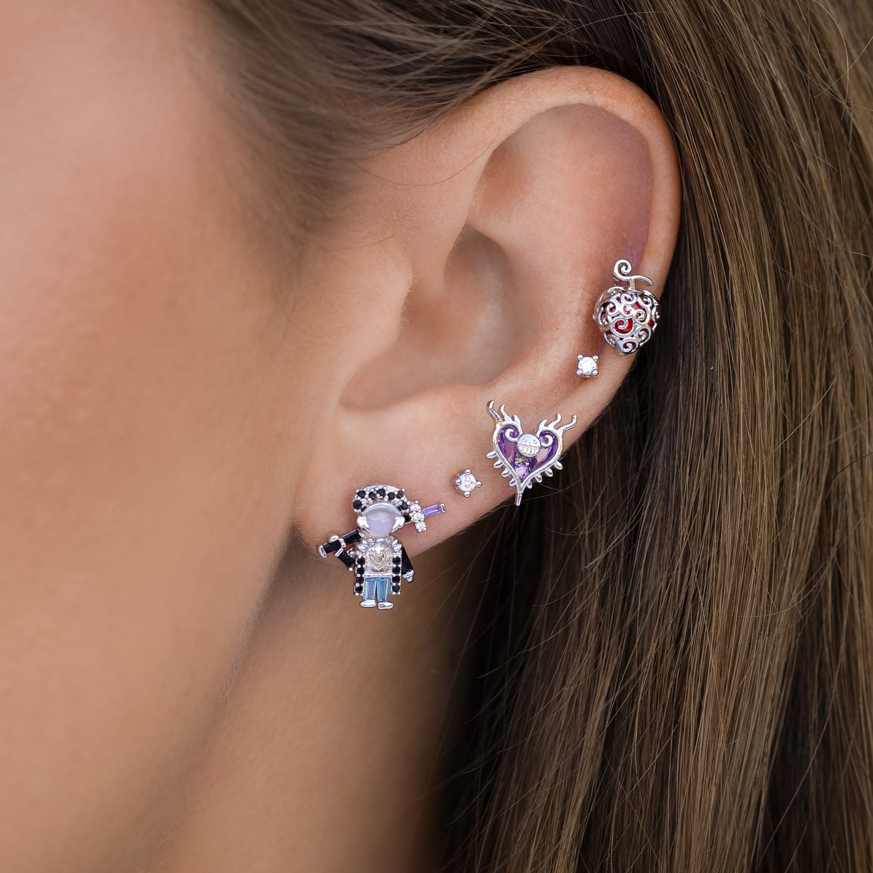 One Piece Law Earring Set