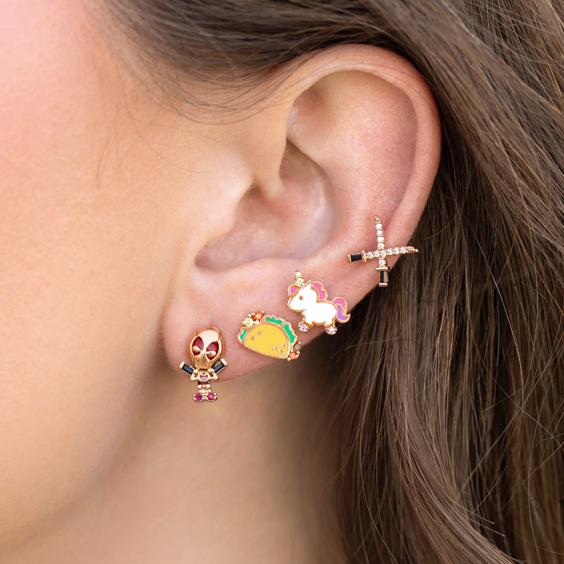 Marvel's Deadpool Earring Set