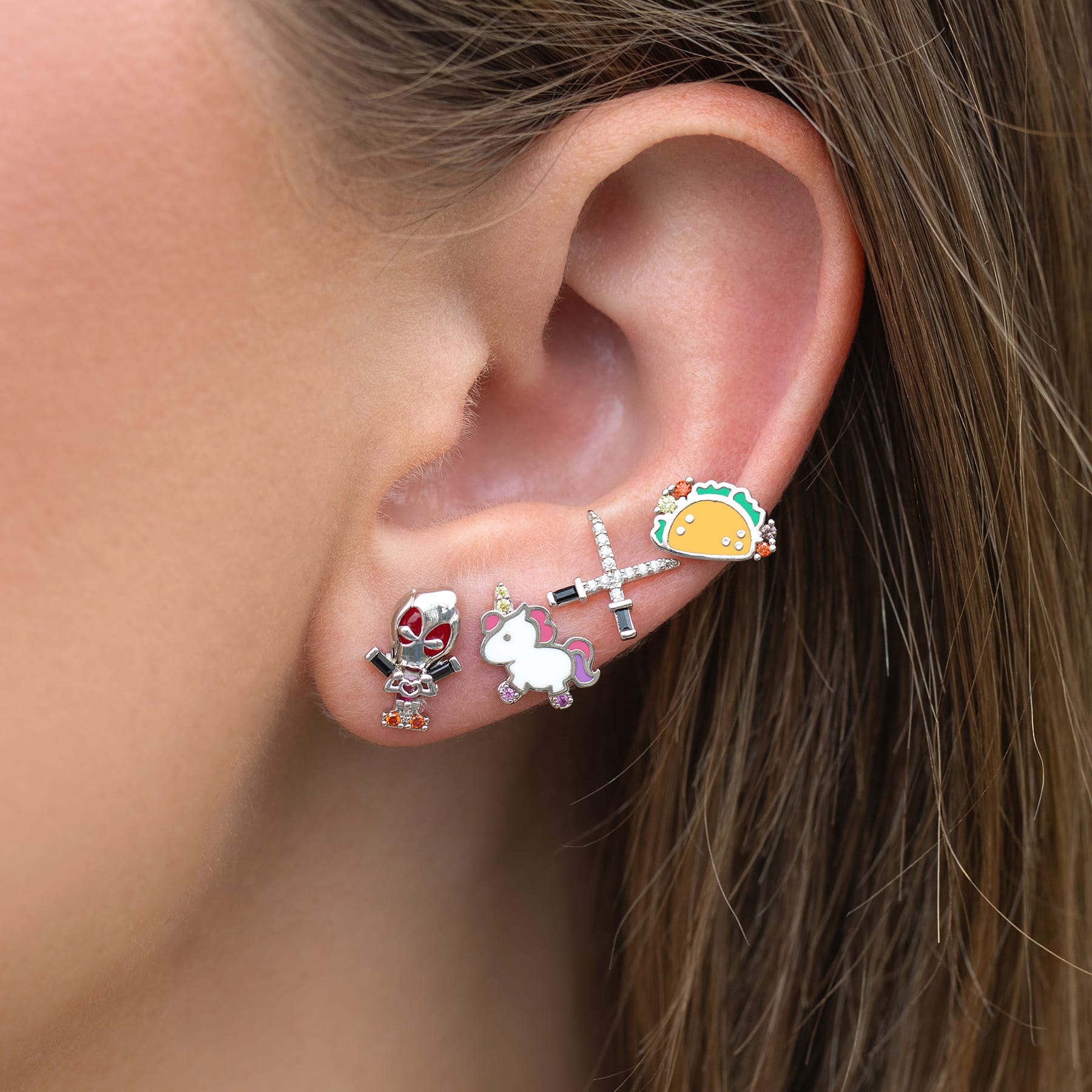 Marvel's Deadpool Earring Set