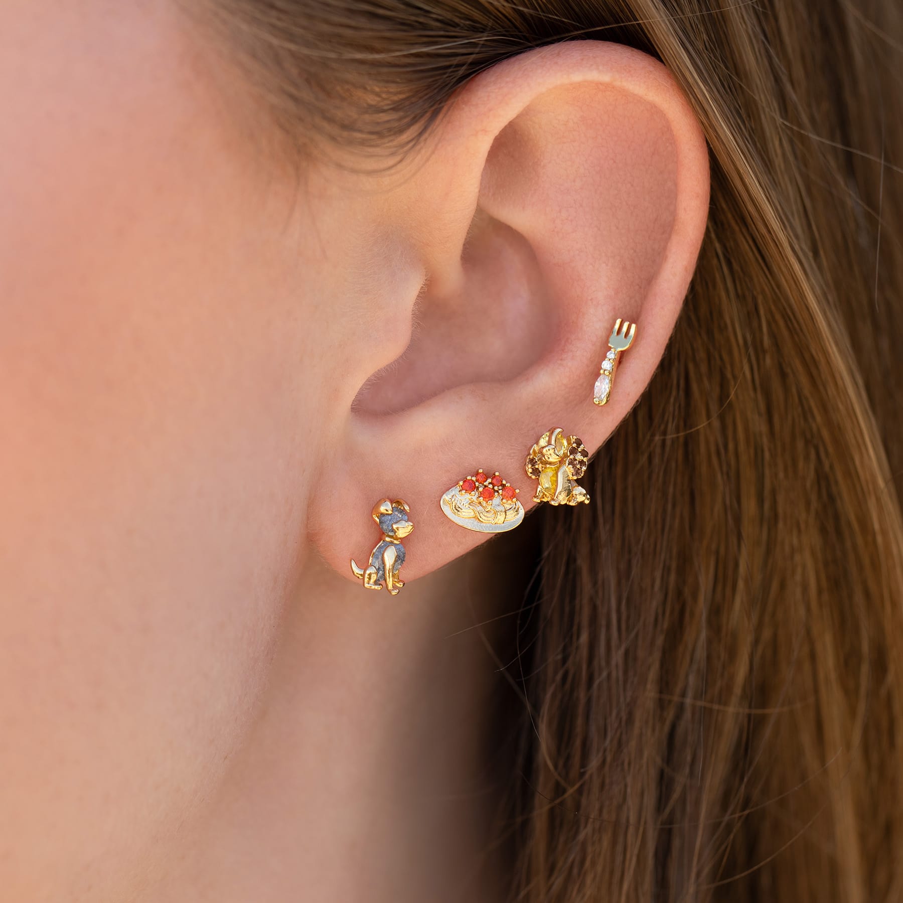Disney Lady and the Tramp Studs