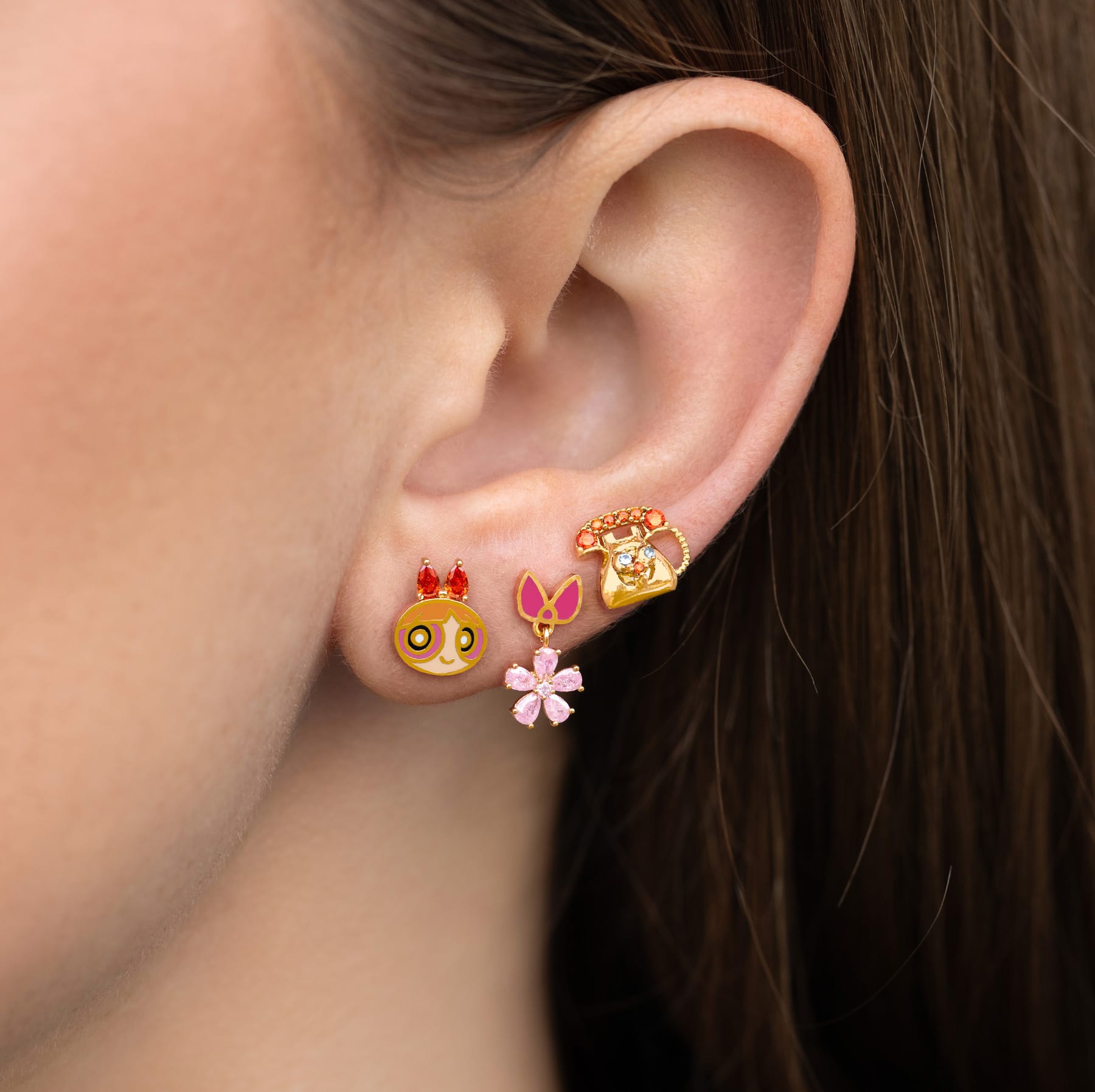 The Powerpuff Girls Blossom Stud Set