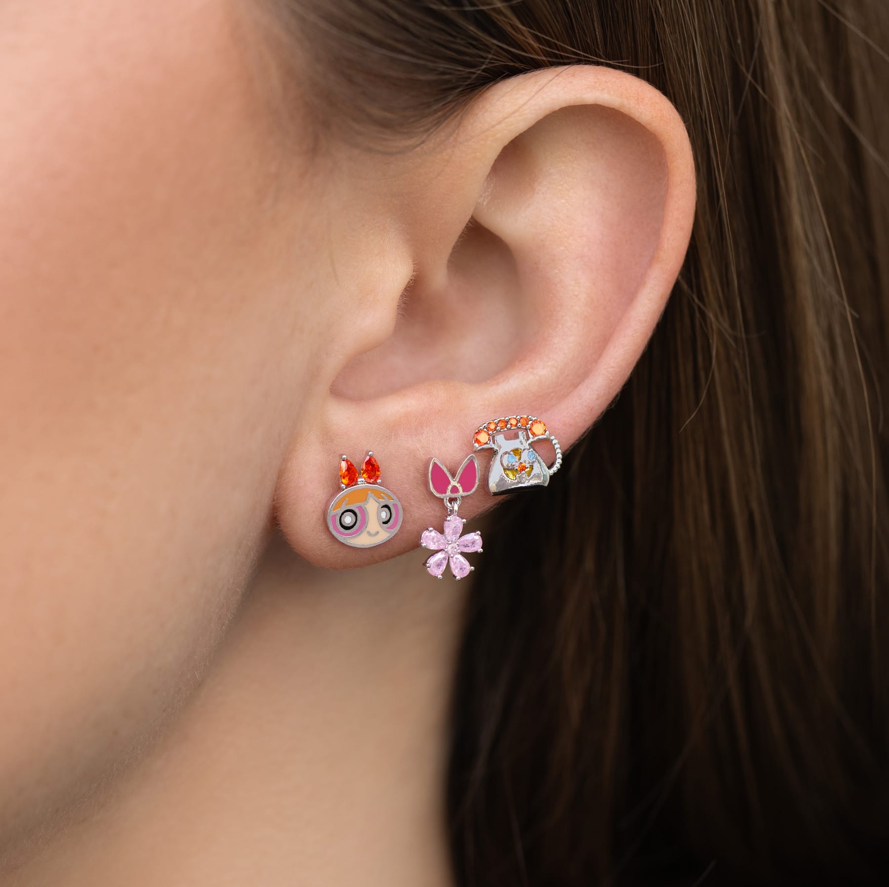 The Powerpuff Girls Blossom Stud Set