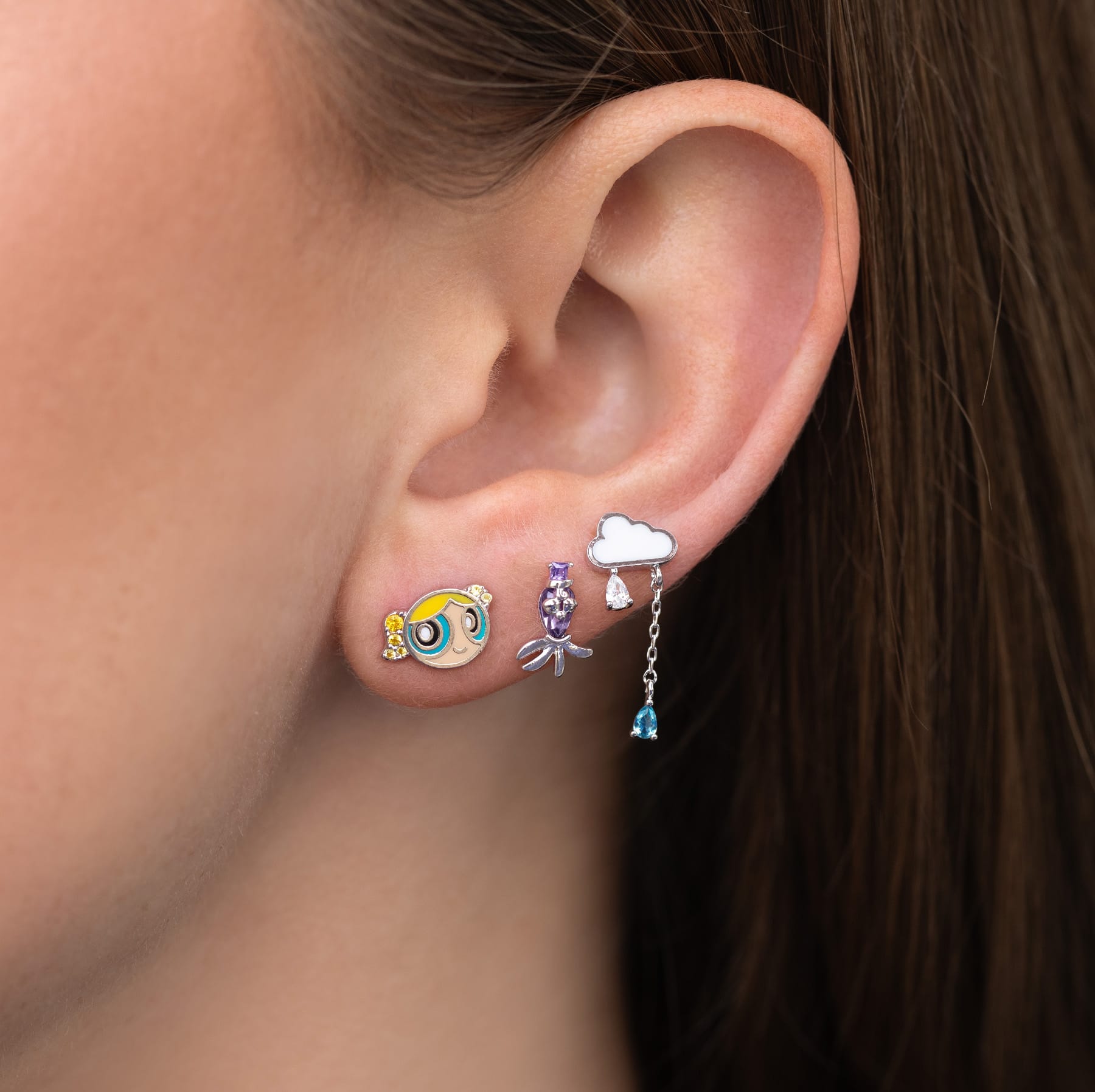 The Powerpuff Girls Bubbles Stud Set